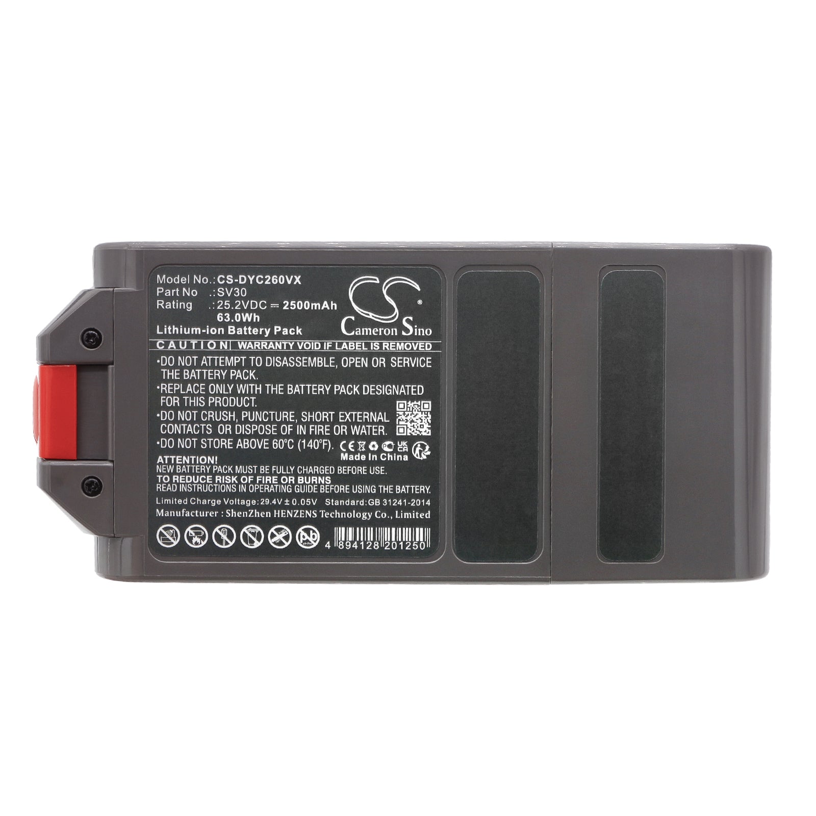 Li-ion, Vacuum Battery fits Dyson Detect Slim, Sv26, 25.2V, 2500mAh Vacuum Cameron Sino Technology Limited