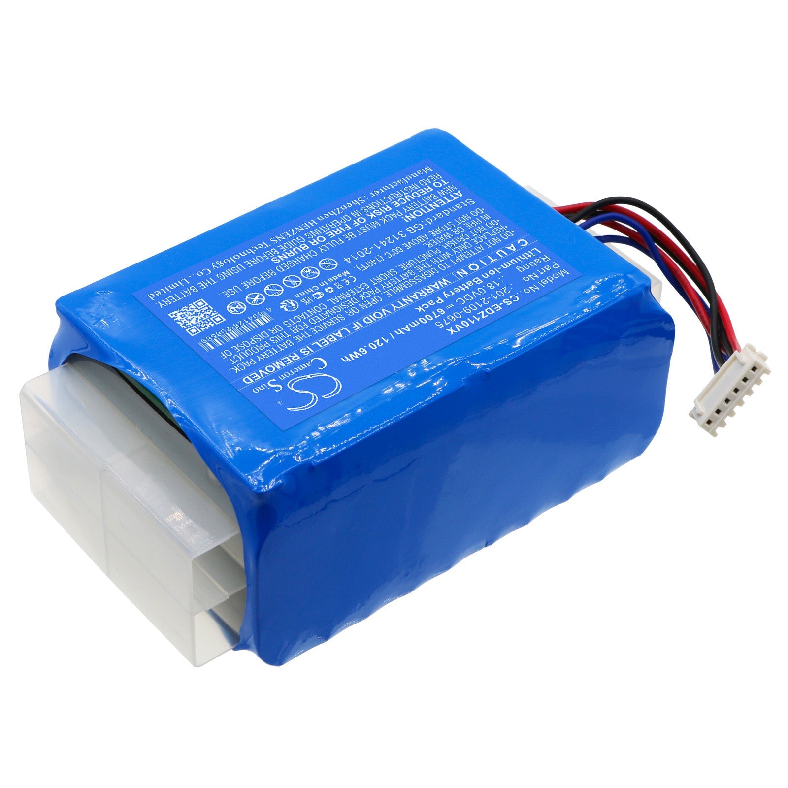 Li-ion, Vacuum Battery fits Ecovacs Airbot Z1, Az1, 18.0V, 6700mAh Vacuum Cameron Sino Technology Limited