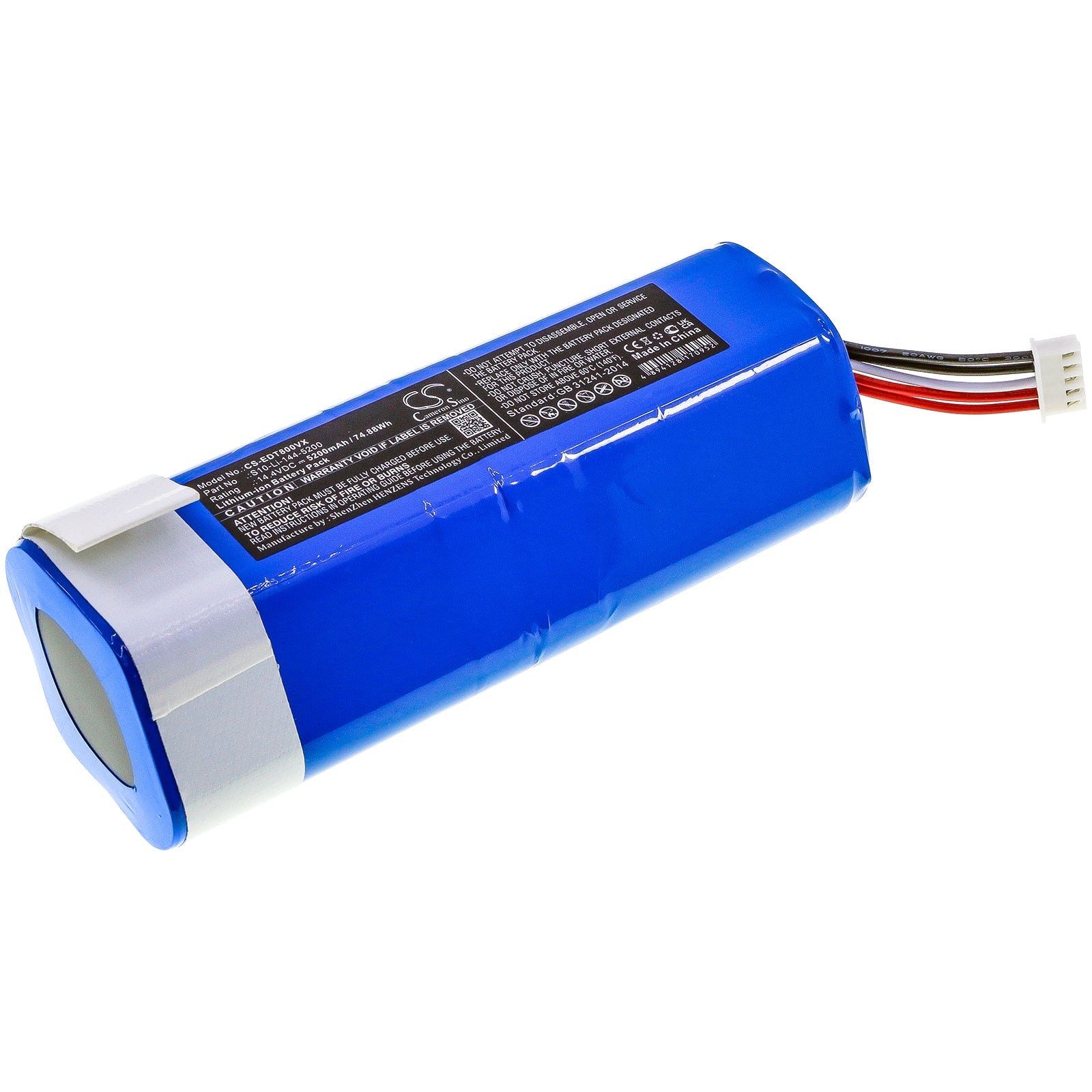 Li-ion, Vacuum Battery fits Ecovacs Dbx11-11, Dbx11-11/21, 14.4V, 5200mAh Vacuum Cameron Sino Technology Limited