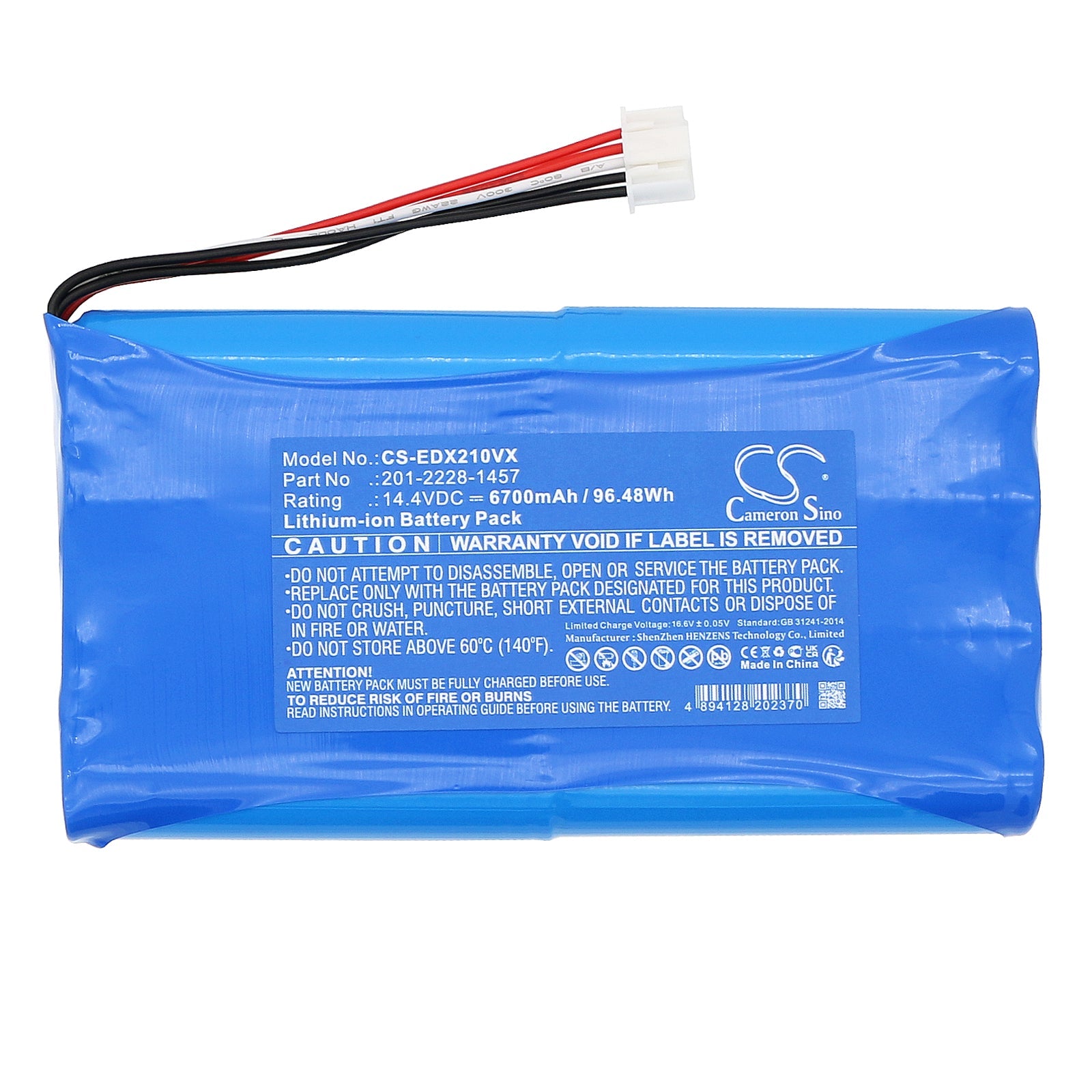 Li-ion, Vacuum Battery fits Ecovacs Deebot X2 Omni, Dx2omni, 14.4V, 6700mAh Vacuum Cameron Sino Technology Limited