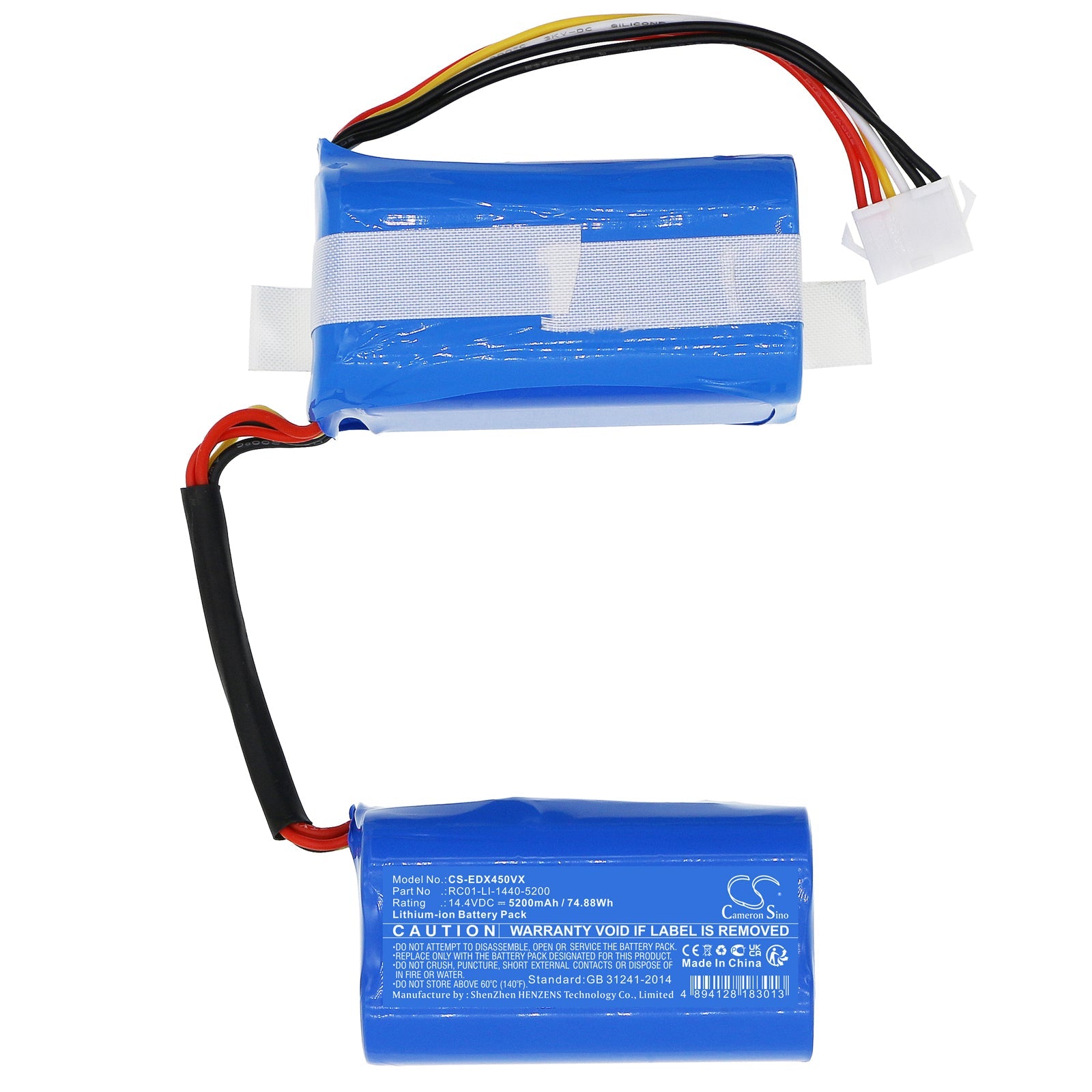 Li-ion, Vacuum Battery fits Ecovacs Dvx45, N9, 14.4V, 5200mAh Vacuum Cameron Sino Technology Limited