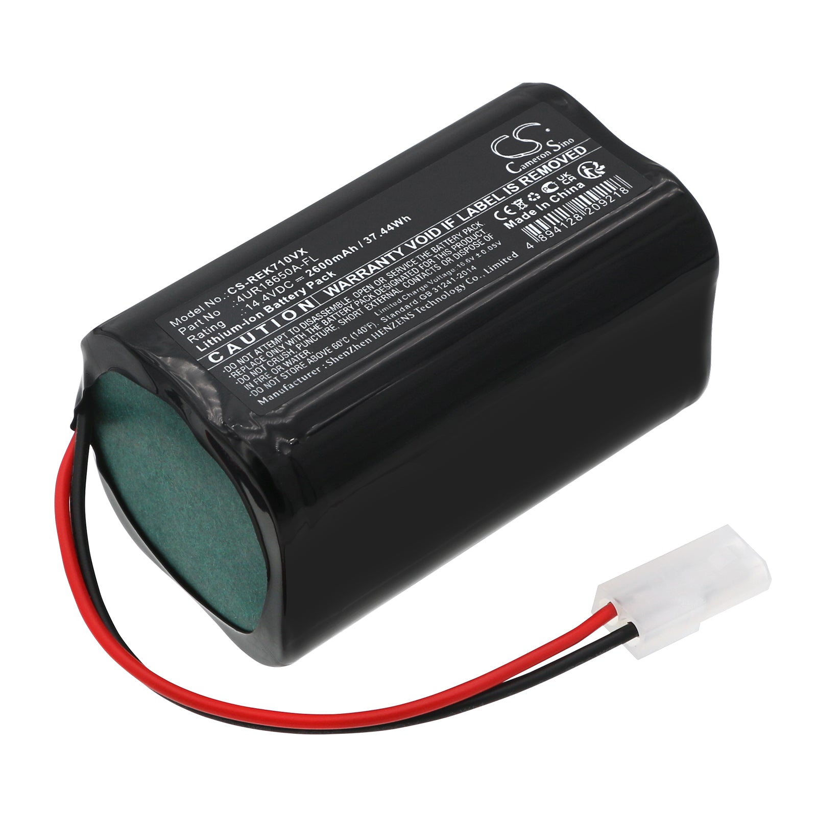 Li-ion, Vacuum Battery fits Elektronika 7a, Robzone Roomy Gold, 14.4V, 2600mAh Vacuum Cameron Sino Technology Limited