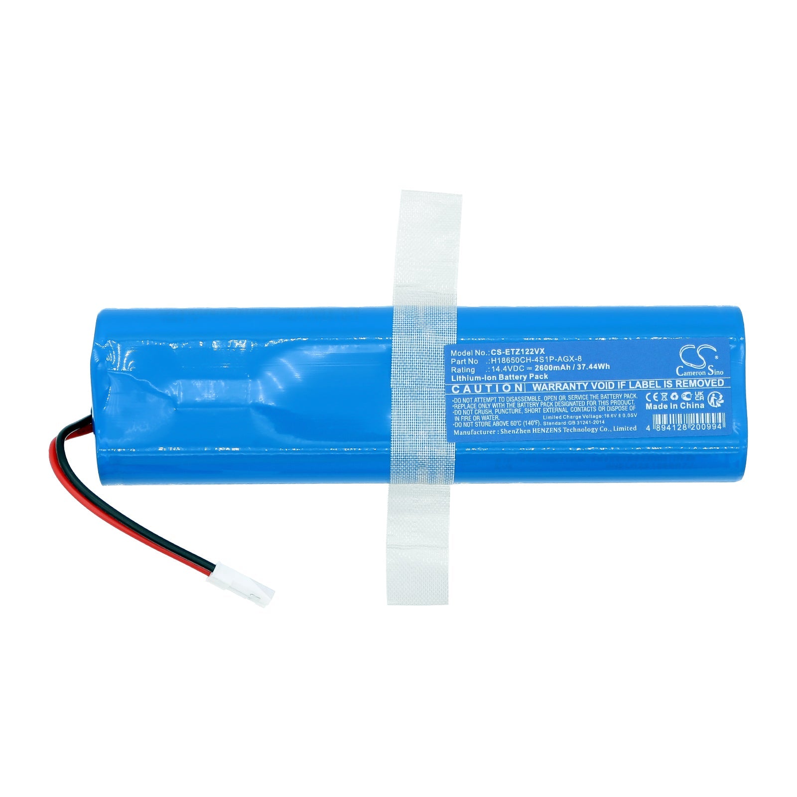 Li-ion, Vacuum Battery fits Eta 1227 Zero, Zero 1227, 14.4V, 2600mAh Vacuum Cameron Sino Technology Limited