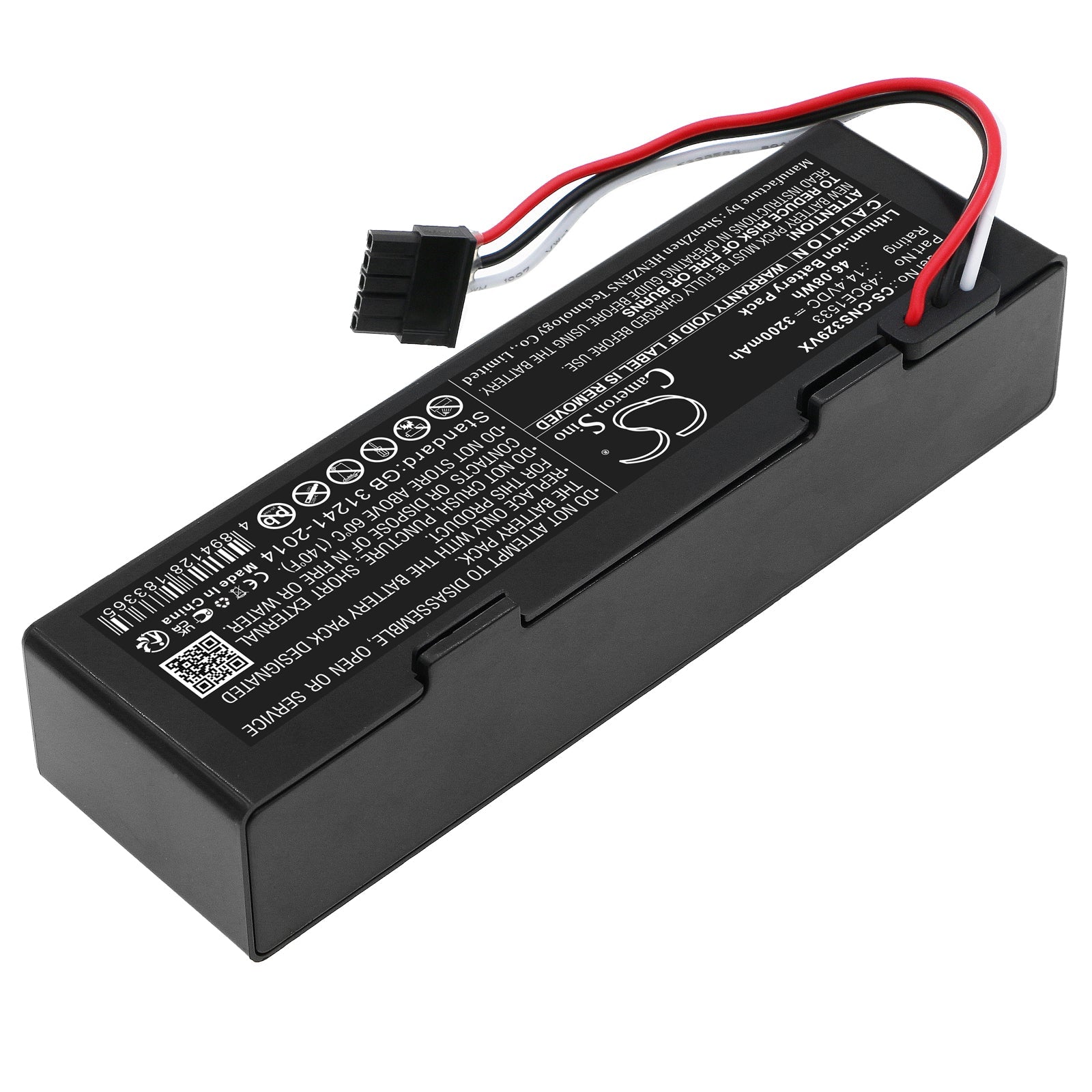 Li-ion, Vacuum Battery fits Eta 2228 Navaggio, Cecotec Conga 3290, 14.4V, 3200mAh Vacuum Cameron Sino Technology Limited