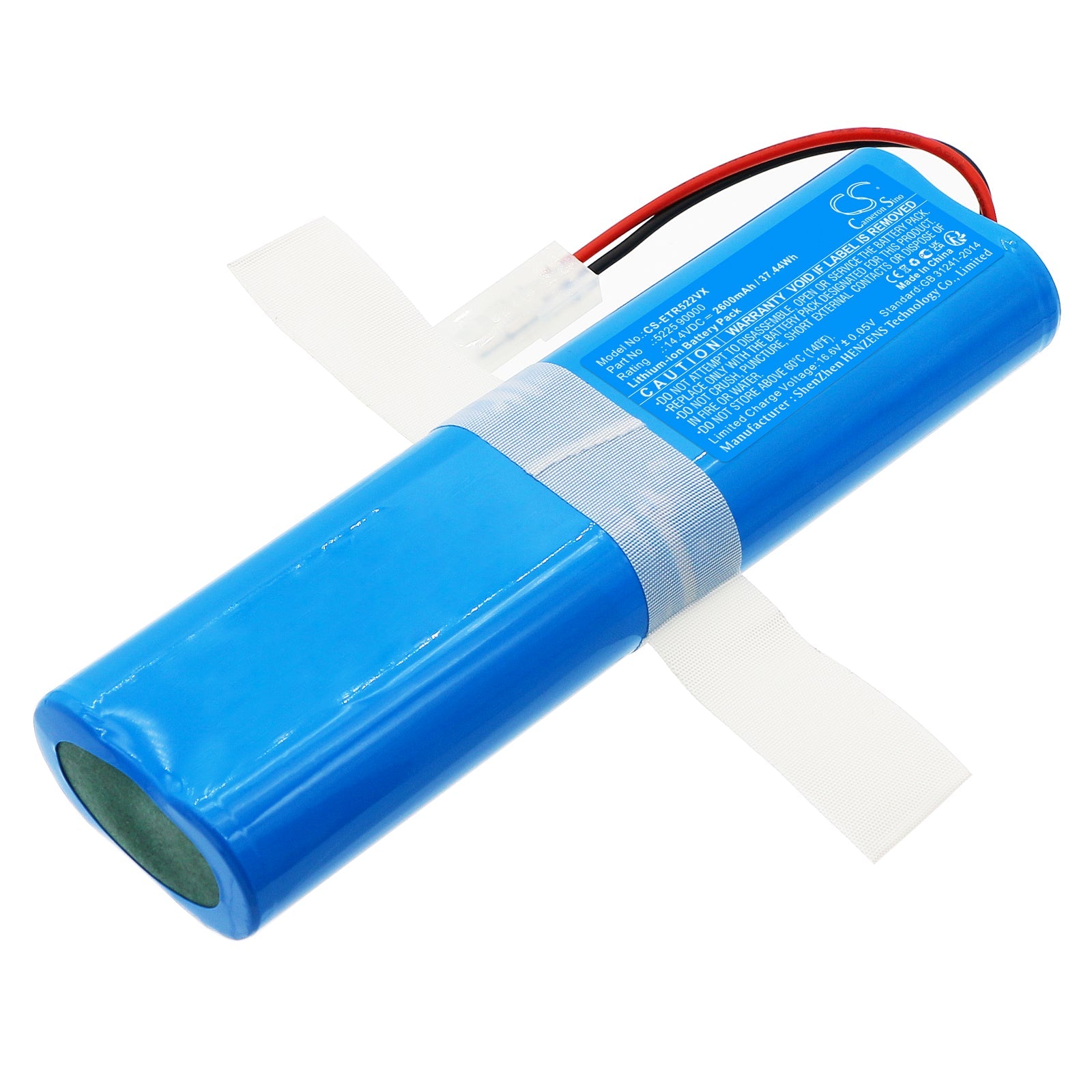Li-ion, Vacuum Battery fits Eta 3225 Raggio Eco, 360 Robot Vacuum S6, 14.4V, 2600mAh Vacuum Cameron Sino Technology Limited
