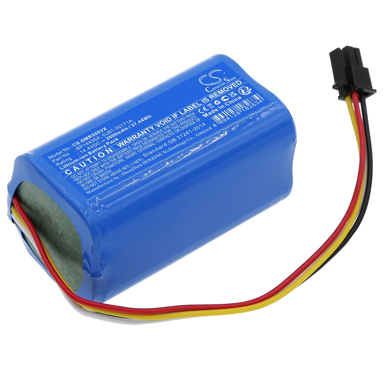Li-ion, Vacuum Battery fits Eureka I5, Ursus Trotter Excellenza 2000, 14.4V, 2600mAh Vacuum Cameron Sino Technology Limited
