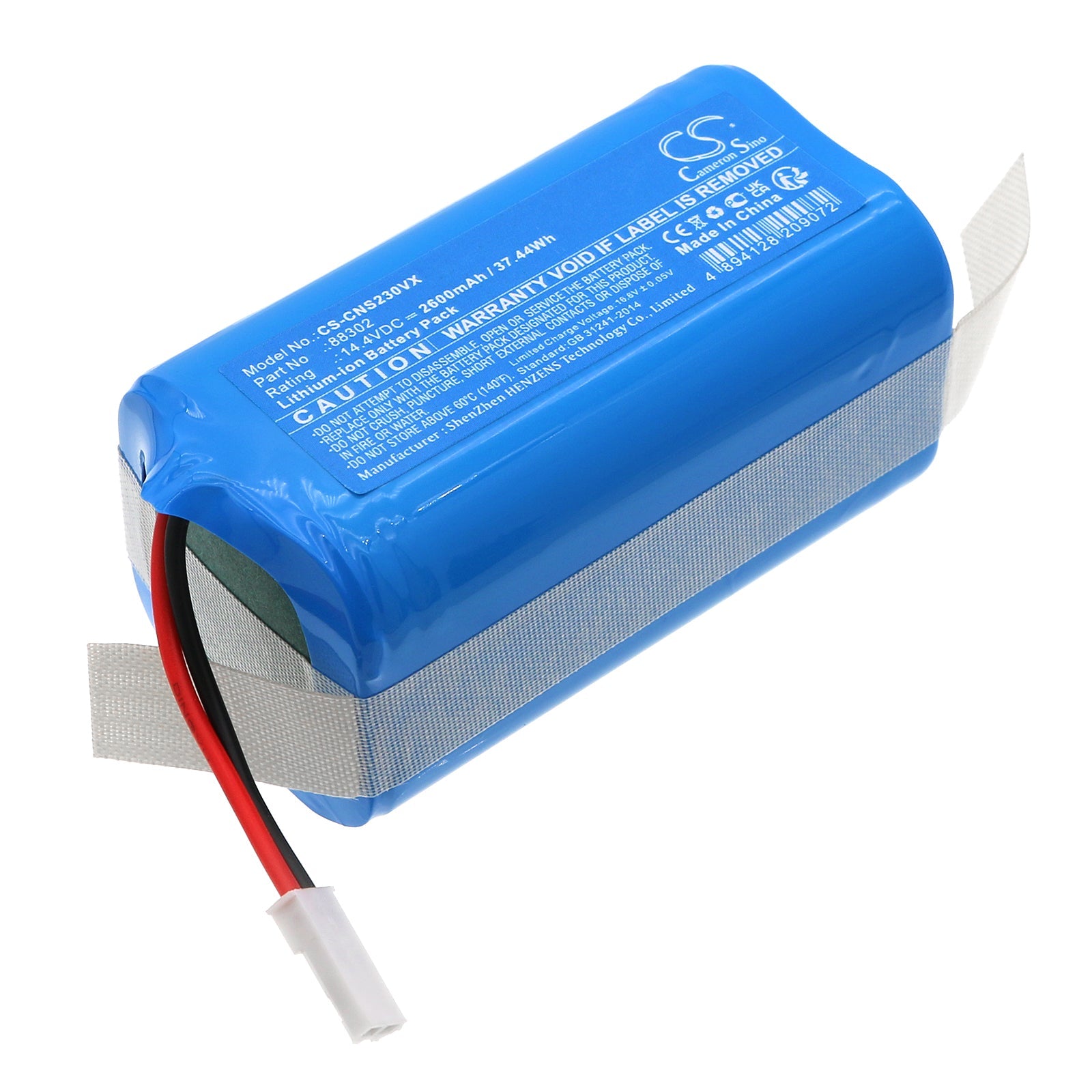 Li-ion, Vacuum Battery fits Ikohs Create Netbot Ls23, 14.4V, 2600mAh Vacuum Cameron Sino Technology Limited