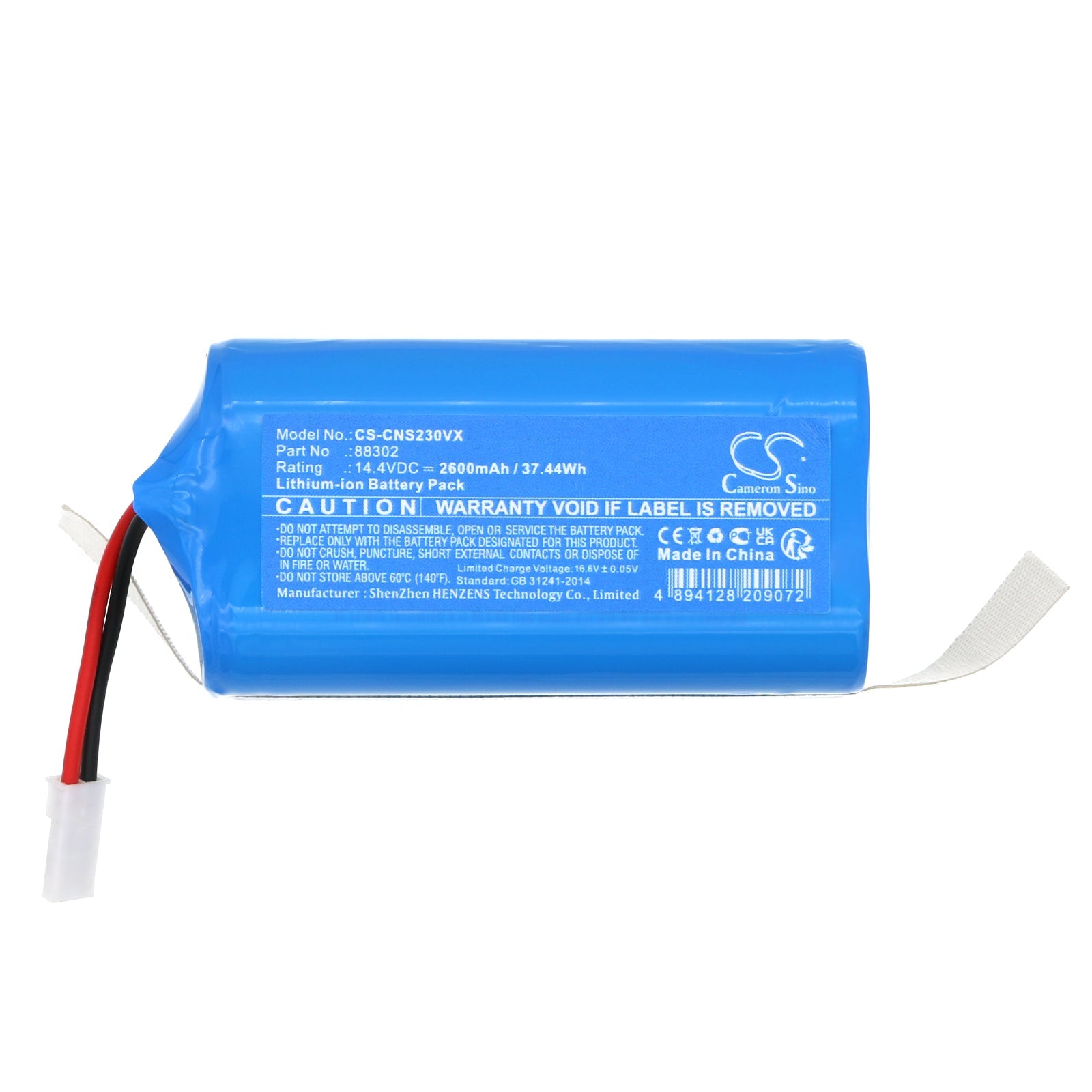 Li-ion, Vacuum Battery fits Ikohs Create Netbot Ls23, 14.4V, 2600mAh Vacuum Cameron Sino Technology Limited