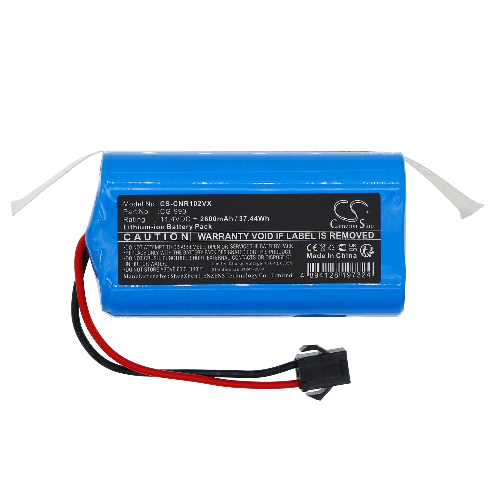 Li-ion, Vacuum Battery fits Infiniton Cleaner 1020, Cleaner 1080, 14.4V, 2600mAh Vacuum Cameron Sino Technology Limited