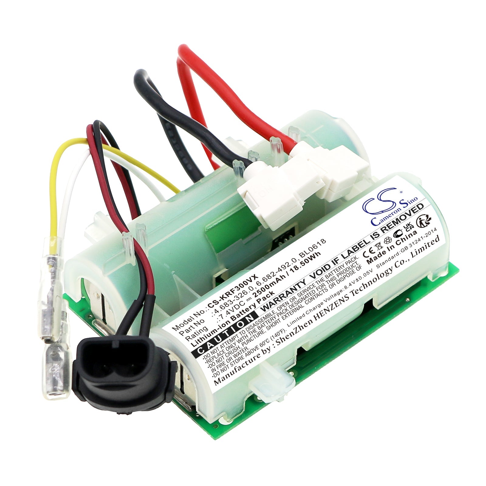 Li-ion, Vacuum Battery fits Karcher Fc 3 Cordless, Fc 3 Cordless Premium, 7.4V, 2500mAh Vacuum Cameron Sino Technology Limited