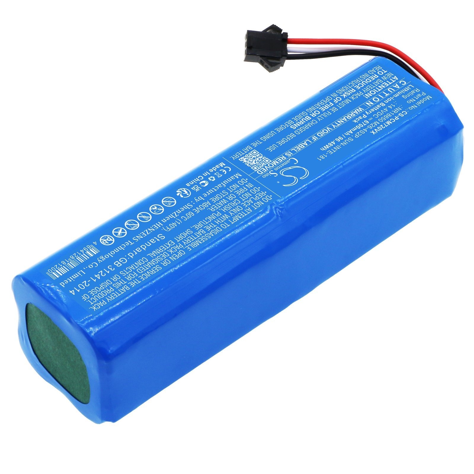 Li-ion, Vacuum Battery fits Laresar L6 Pro, Cobbo Pro 27, 14.4V, 6700mAh Vacuum Cameron Sino Technology Limited