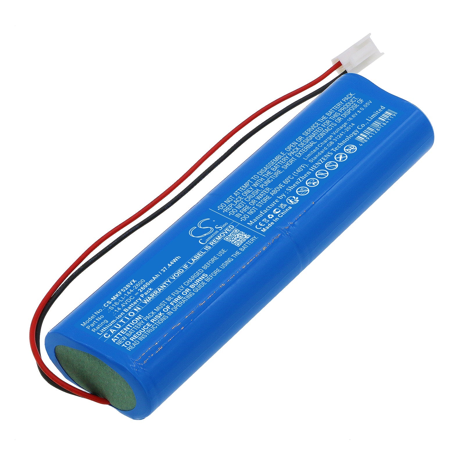 Li-ion, Vacuum Battery fits Marklive F528a, 14.4V, 2600mAh Vacuum Cameron Sino Technology Limited