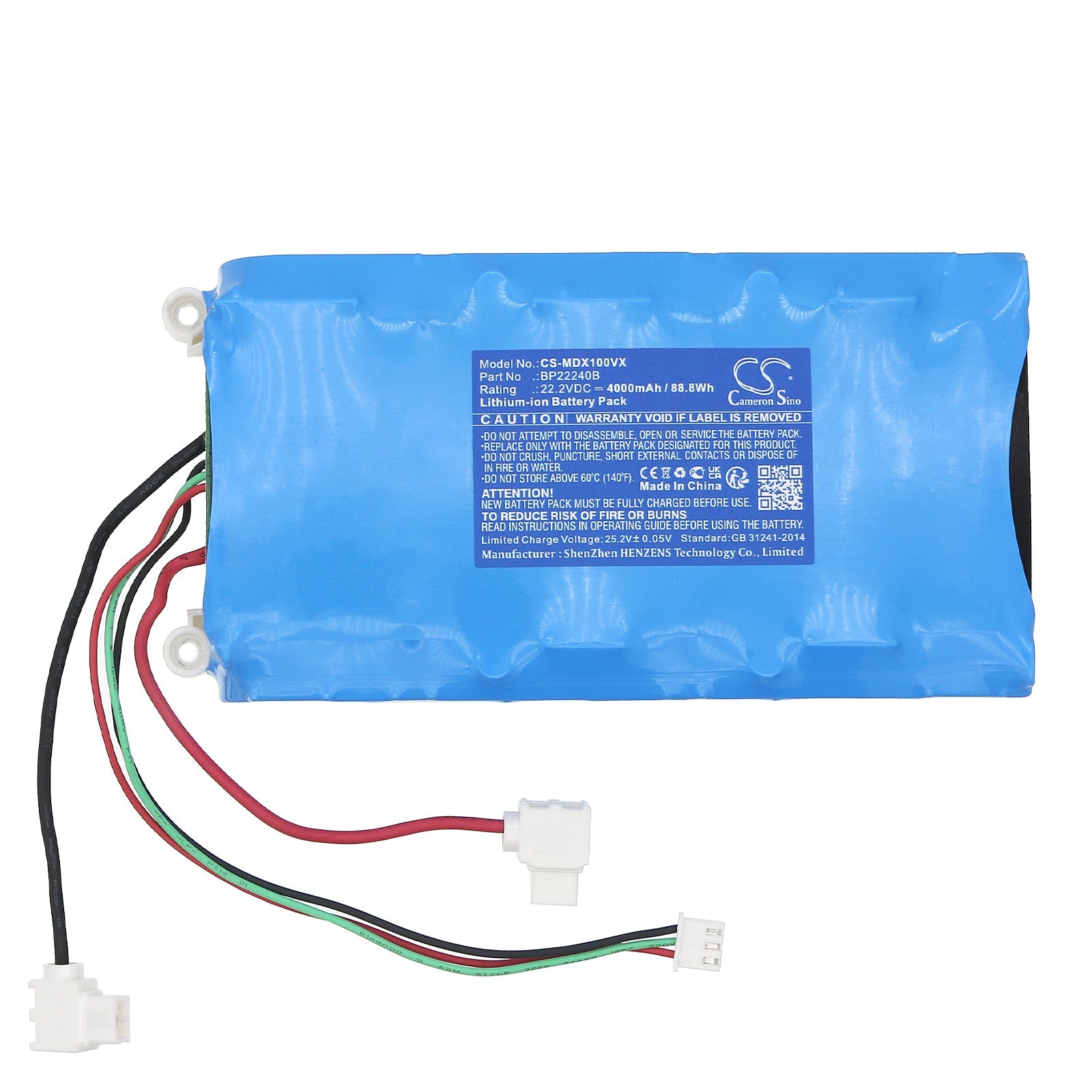 Li-ion, Vacuum Battery fits Media G6 Pro, G6 Tpro, 22.2V, 4000mAh Vacuum Cameron Sino Technology Limited