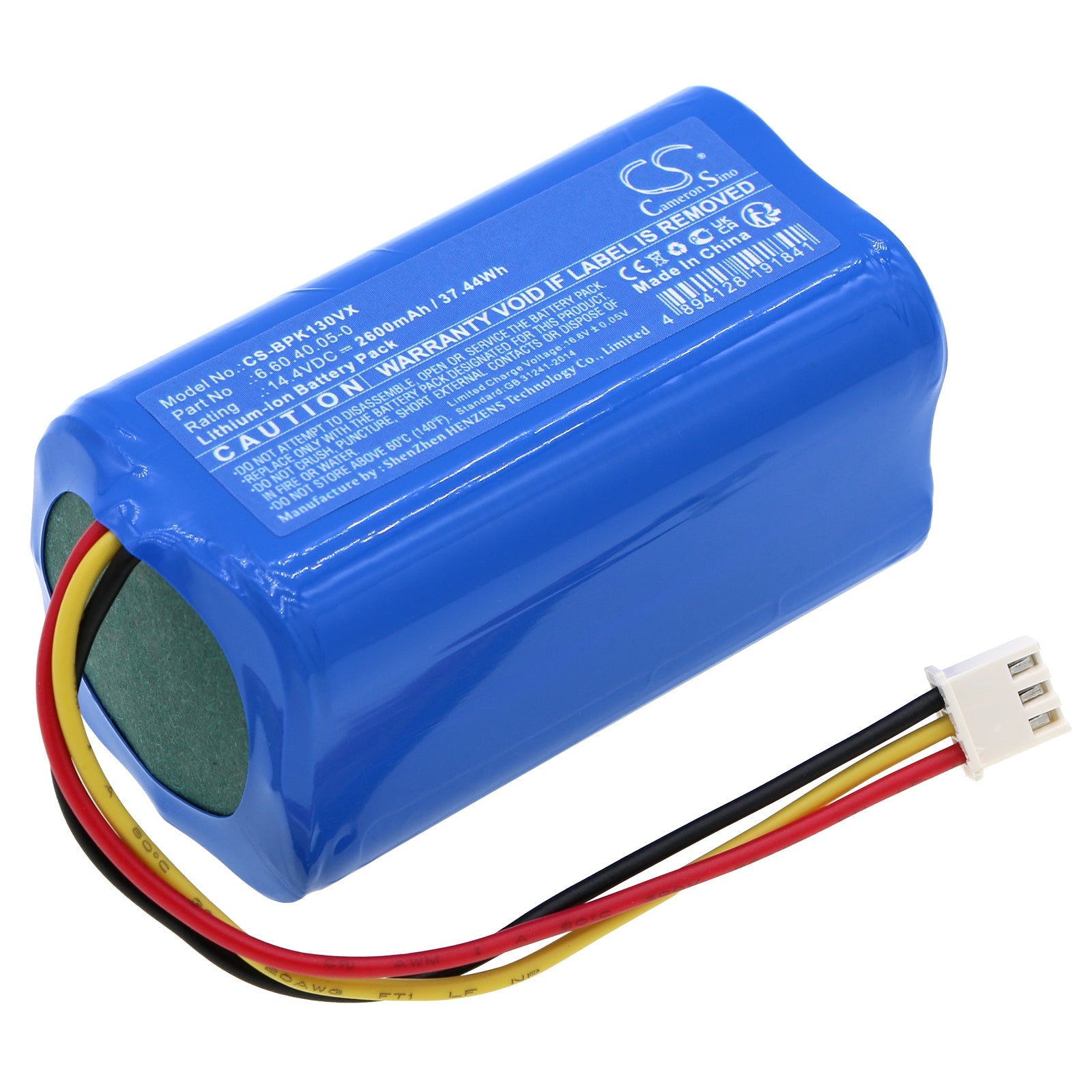 Li-ion, Vacuum Battery fits Midea M4, Aeno Rc2s, 14.4V, 2600mAh Vacuum Cameron Sino Technology Limited
