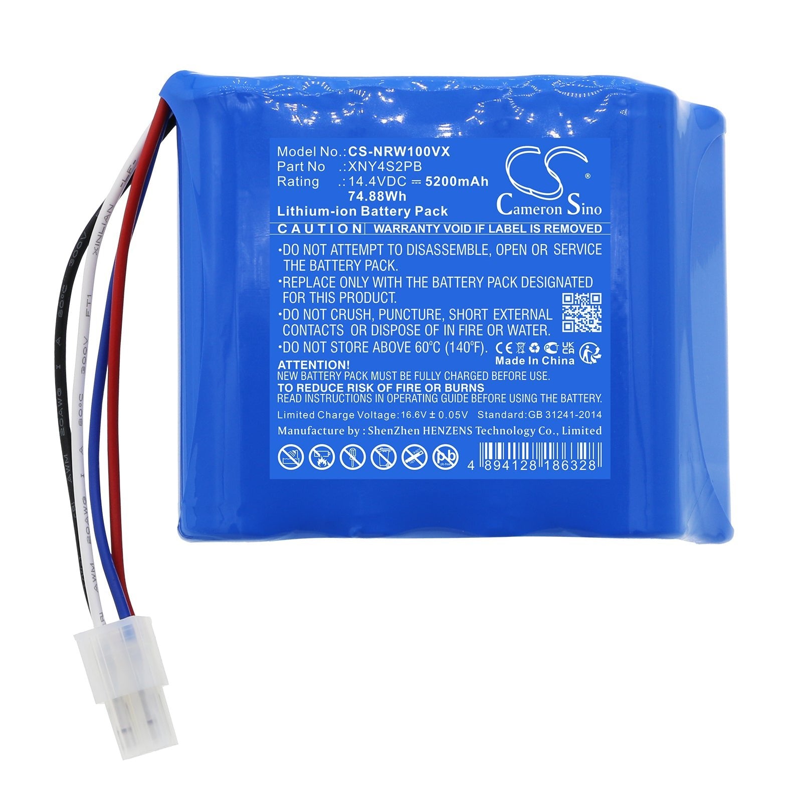 Li-ion, Vacuum Battery fits Narwal J1, J2, 14.4V, 5200mAh Vacuum Cameron Sino Technology Limited
