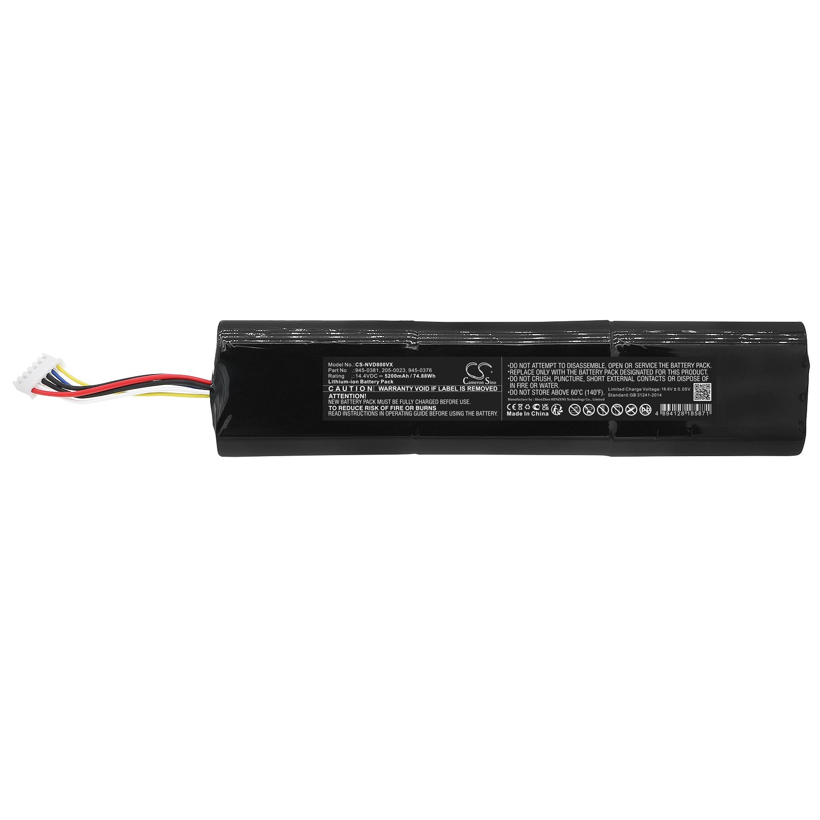 Li-ion, Vacuum Battery fits Neato 905-0596, 945-0356, 14.4V, 5200mAh Vacuum Cameron Sino Technology Limited