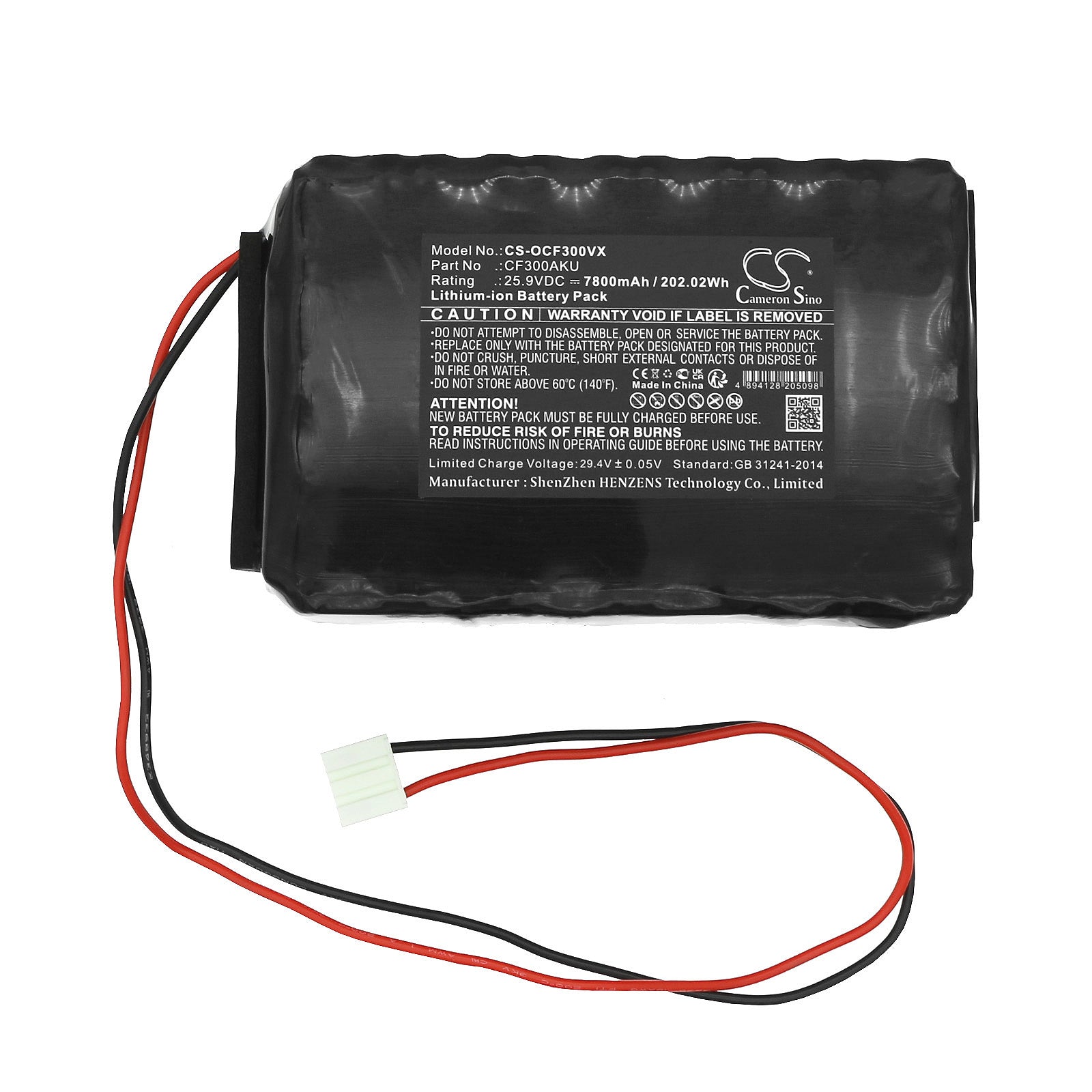 Li-ion, Vacuum Battery fits Orca 300, 25.9V, 7800mAh Vacuum Cameron Sino Technology Limited