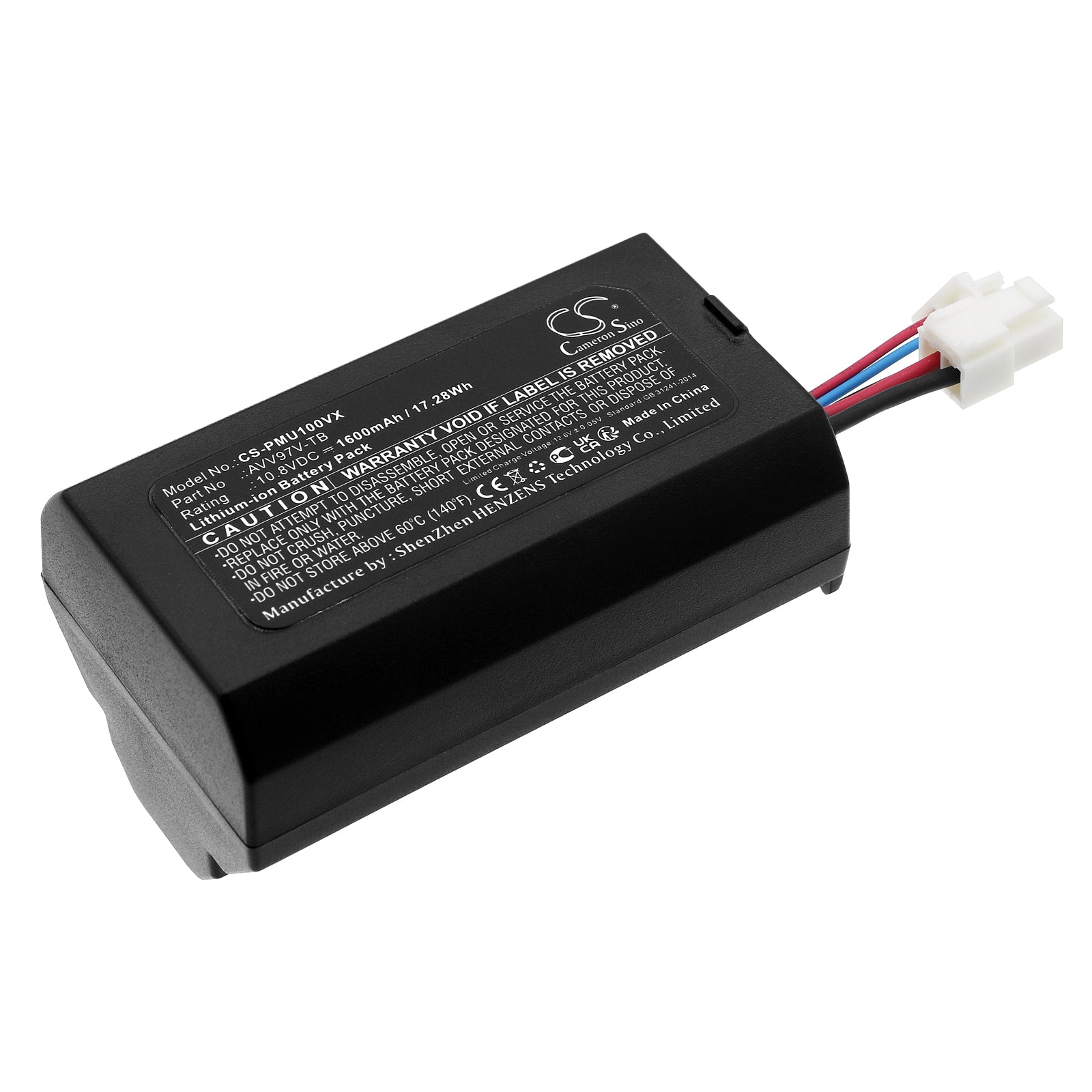 Li-ion, Vacuum Battery fits Panasonic Mc-sbu1f-g, Mc-sbu1f-h, 10.8V, 1600mAh Vacuum Cameron Sino Technology Limited