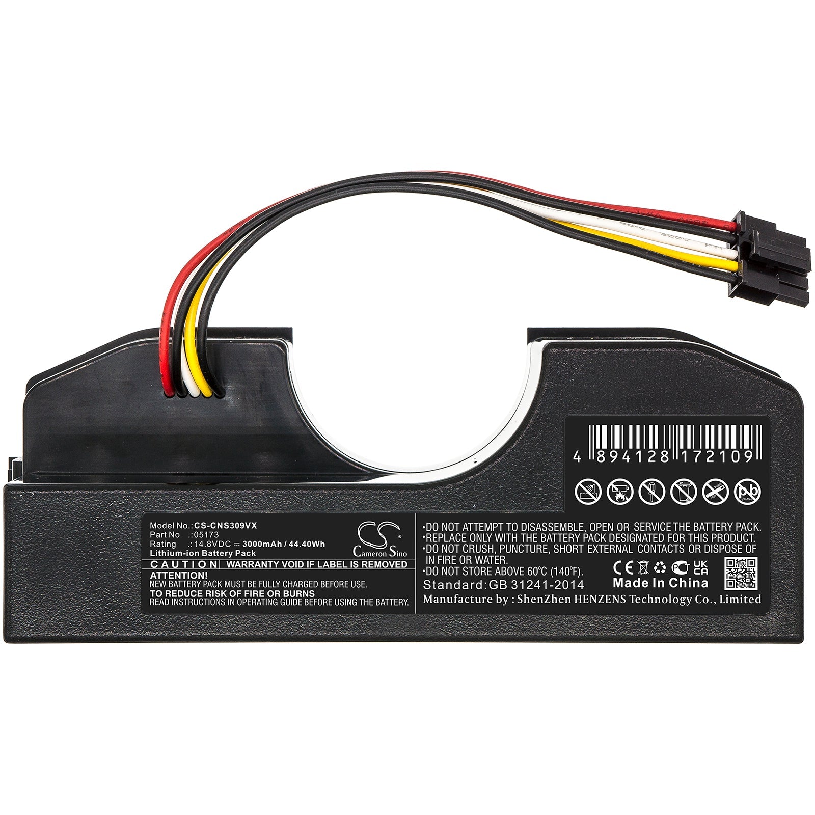Li-ion, Vacuum Battery fits Panoramic 2690, Cecotec Conga 1690, 14.8V, 3000mAh Vacuum Cameron Sino Technology Limited