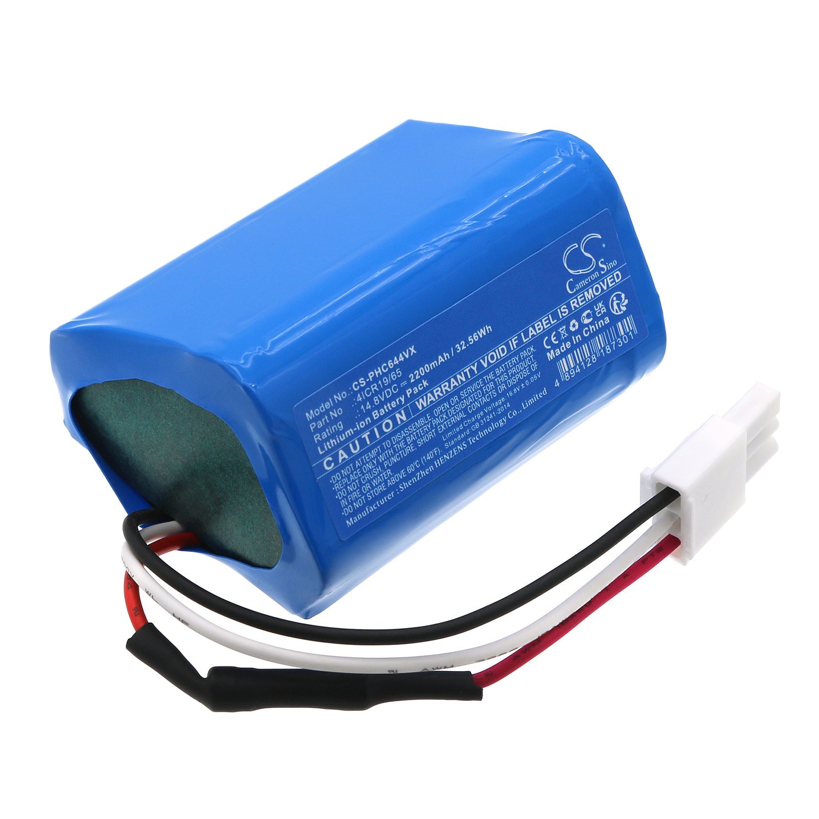 Li-ion, Vacuum Battery fits Philips Fc6400, Fc6400/01, 14.8V, 2200mAh Vacuum Cameron Sino Technology Limited