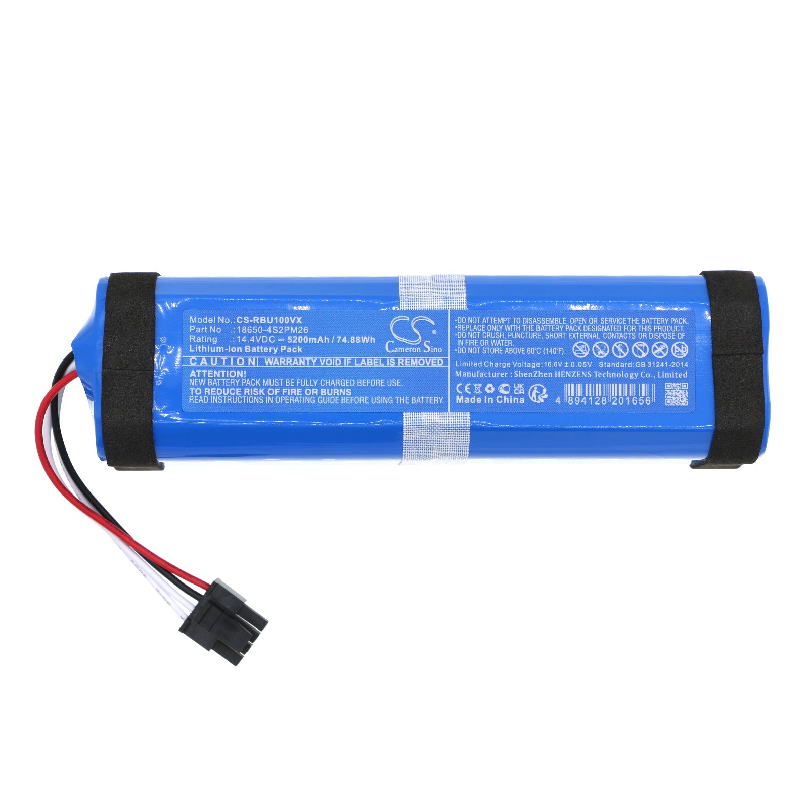 Li-ion, Vacuum Battery fits Robzone Duoro Ultimate Profi, Duoro Ultimate-p, 14.4V, 5200mAh Vacuum Cameron Sino Technology Limited