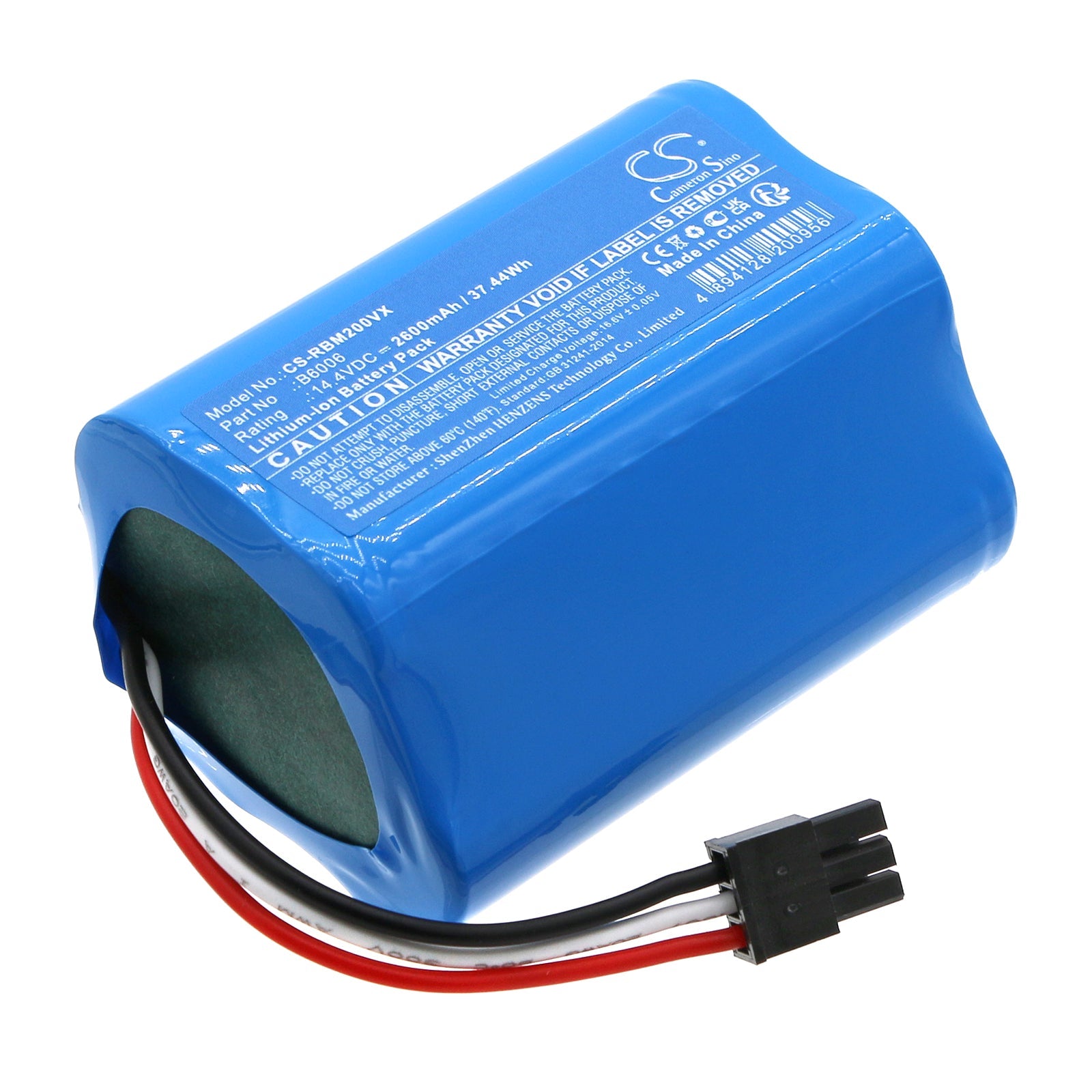 Li-ion, Vacuum Battery fits Robzone Moppy 2.0, Moppy 2.0 Profi, 14.4V, 2600mAh Vacuum Cameron Sino Technology Limited