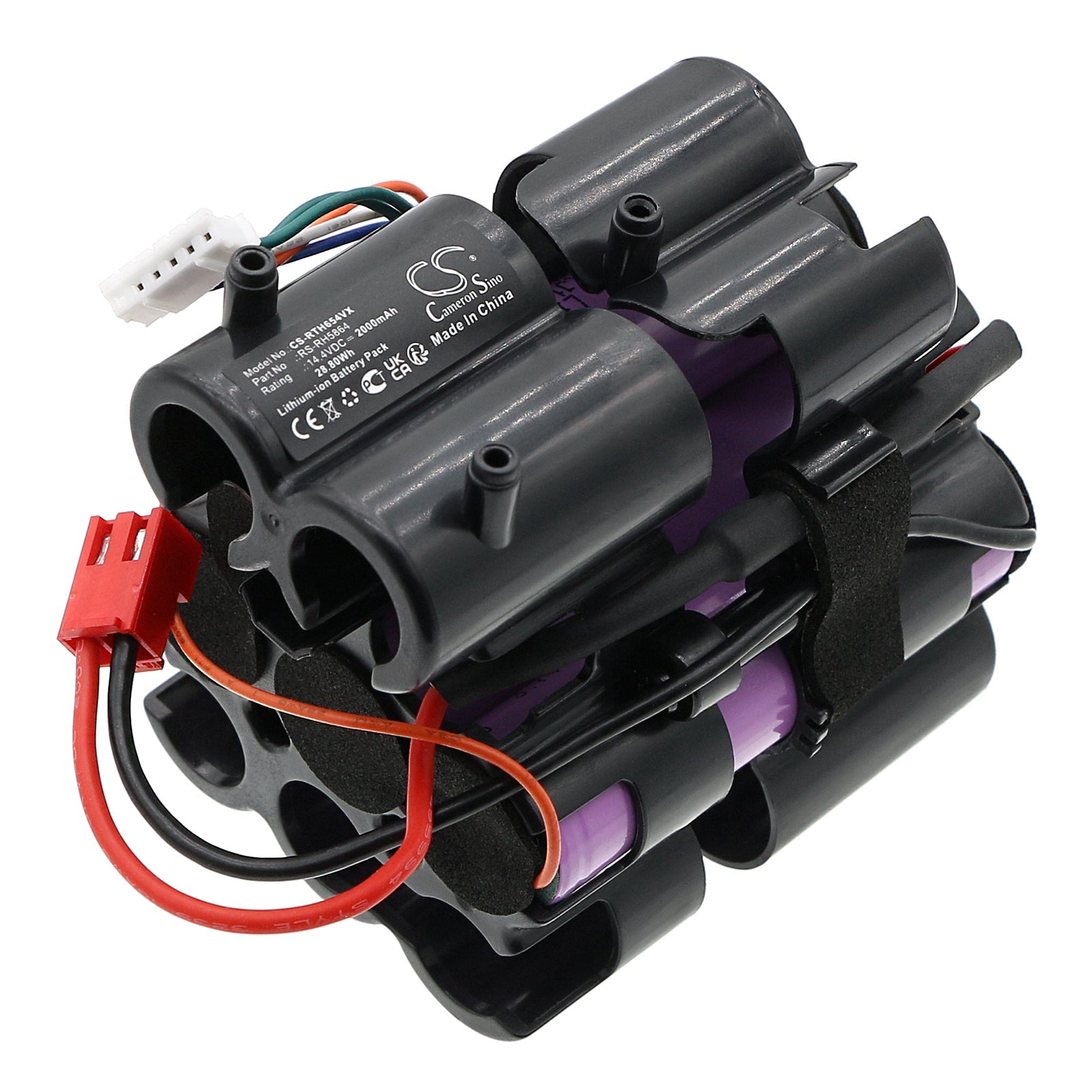 Li-ion, Vacuum Battery fits Rowenta Airforce Light, Moulinex Ms6545wi/ba0, 14.4V, 2000mAh Vacuum Cameron Sino Technology Limited