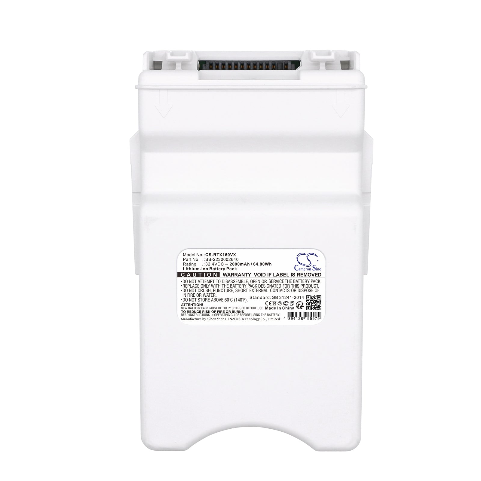 Li-ion, Vacuum Battery fits Rowenta Ix7757ea/411, Ix7767ea/410, 32.4V, 2000mAh Vacuum Cameron Sino Technology Limited