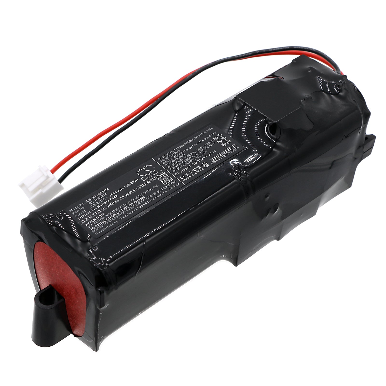 Li-ion, Vacuum Battery fits Rowenta Rh8290wo, Rh8827wo, 25.2V, 3500mAh Vacuum Cameron Sino Technology Limited