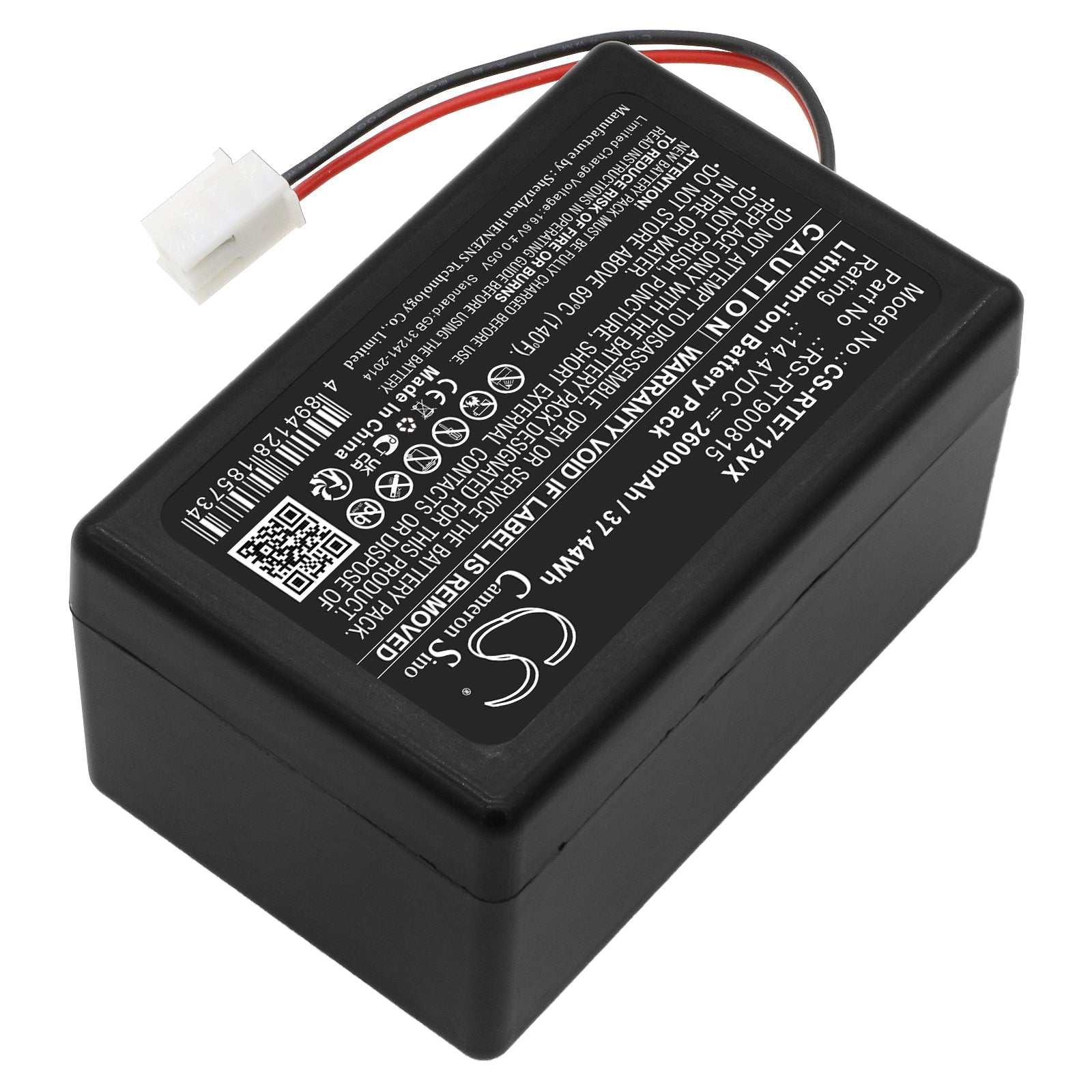 Li-ion, Vacuum Battery fits Rowenta Rr7126, Rr7133, 14.4V, 2600mAh Vacuum Cameron Sino Technology Limited