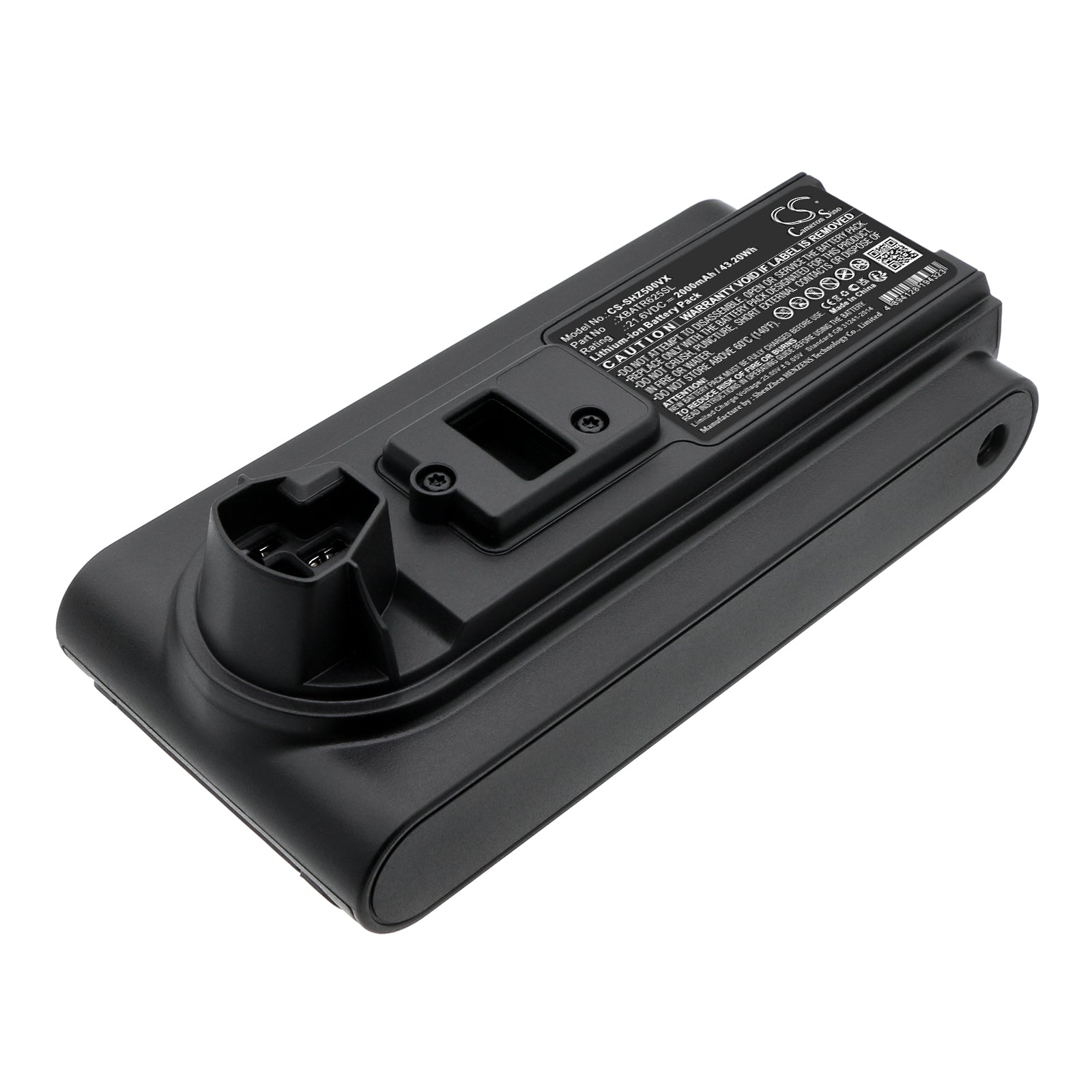 Li-ion, Vacuum Battery fits Shark Iz500, Iz531h, 21.6V, 2000mAh Vacuum Cameron Sino Technology Limited