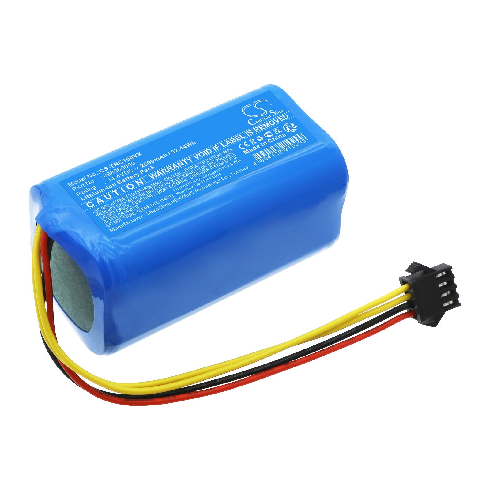 Li-ion, Vacuum Battery fits Taurus Homeland Gyro, Homeland Laser, 14.4V, 2600mAh Vacuum Cameron Sino Technology Limited
