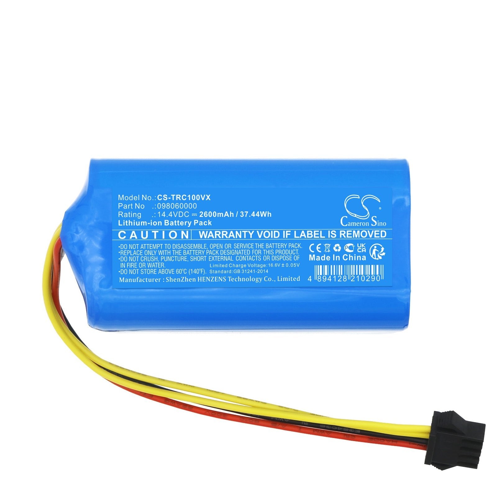 Li-ion, Vacuum Battery fits Taurus Homeland Gyro, Homeland Laser, 14.4V, 2600mAh Vacuum Cameron Sino Technology Limited