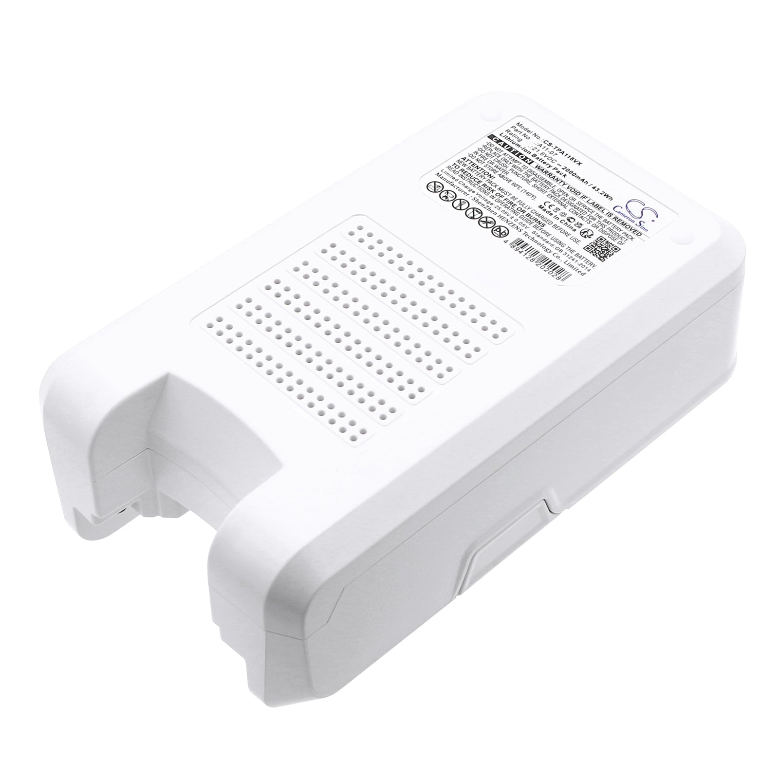 Li-ion, Vacuum Battery fits Tineco A11 Hero, A11 Hero Ex, 21.6V, 2000mAh CS-TPA118VX Vacuum Cameron Sino Technology Limited