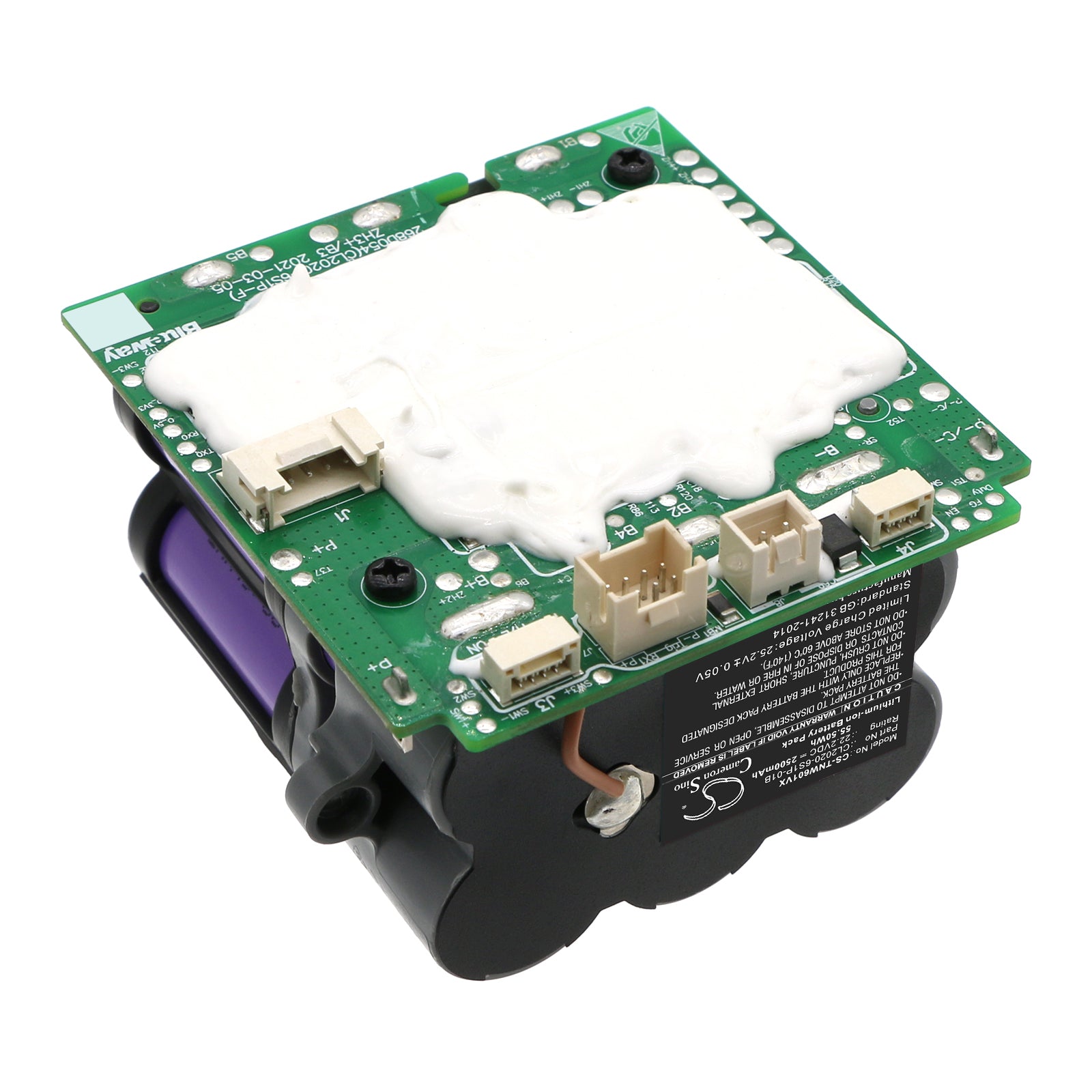 Li-ion, Vacuum Battery fits Tineco Ifloor 2.0 Slim, Ifloor S5 Fw150100eu, 22.2V, 2500mAh Vacuum Cameron Sino Technology Limited