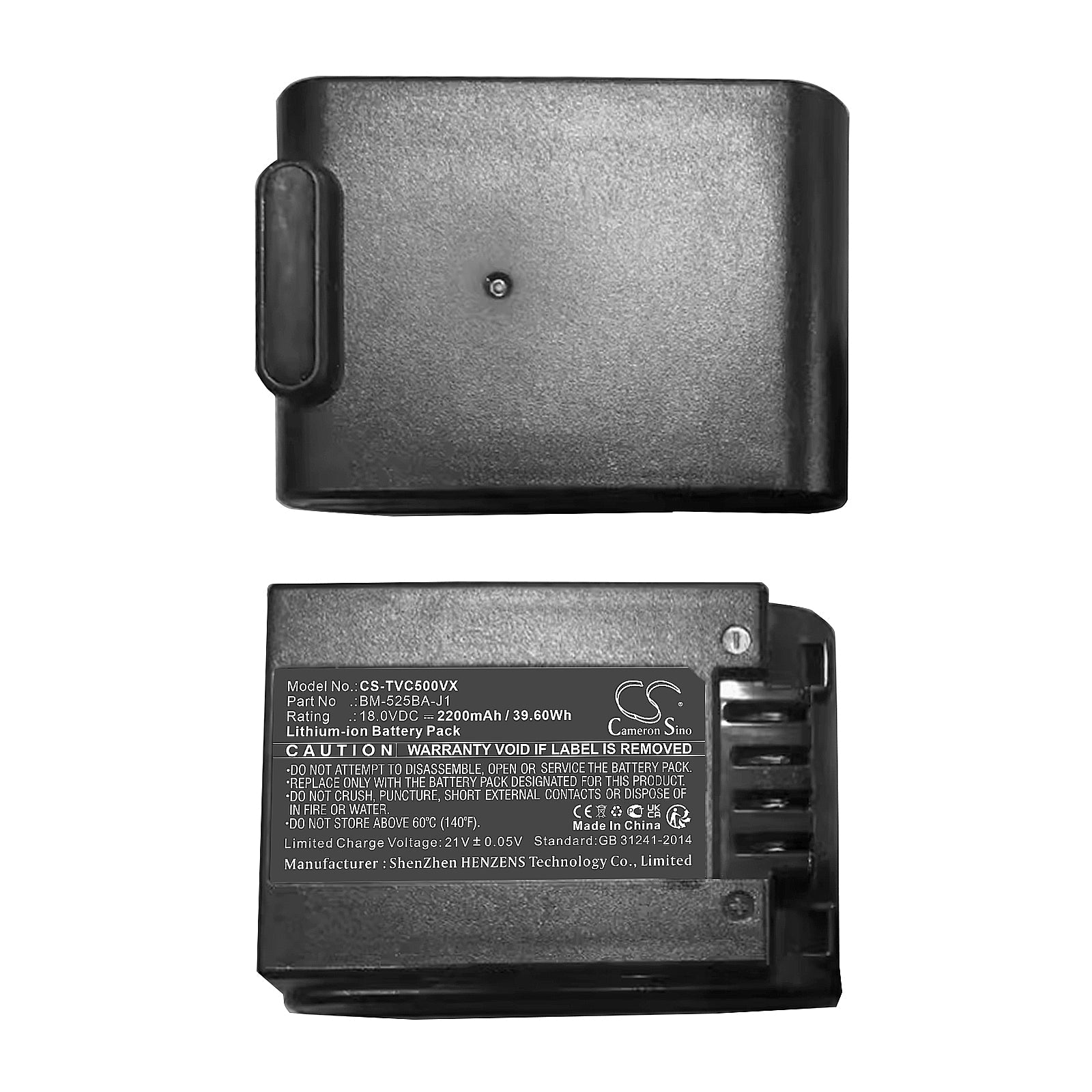 Li-ion, Vacuum Battery fits Toshiba Vc-clx50, Vc-clx50-n, 18.0V, 2200mAh Vacuum Cameron Sino Technology Limited