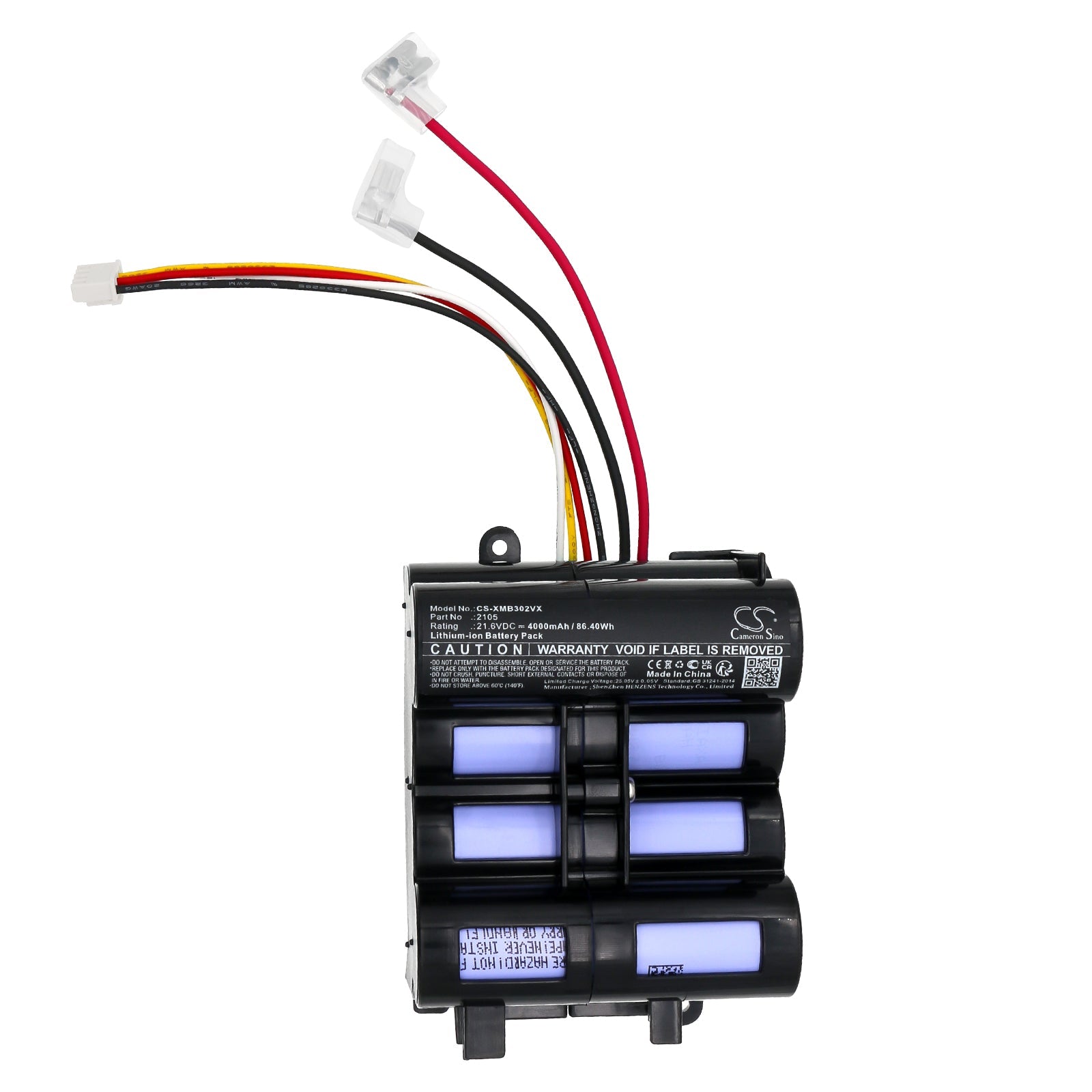 Li-ion, Vacuum Battery fits Xiaomi 2105, Mijia B302cn, 21.6V, 4000mAh Vacuum Cameron Sino Technology Limited