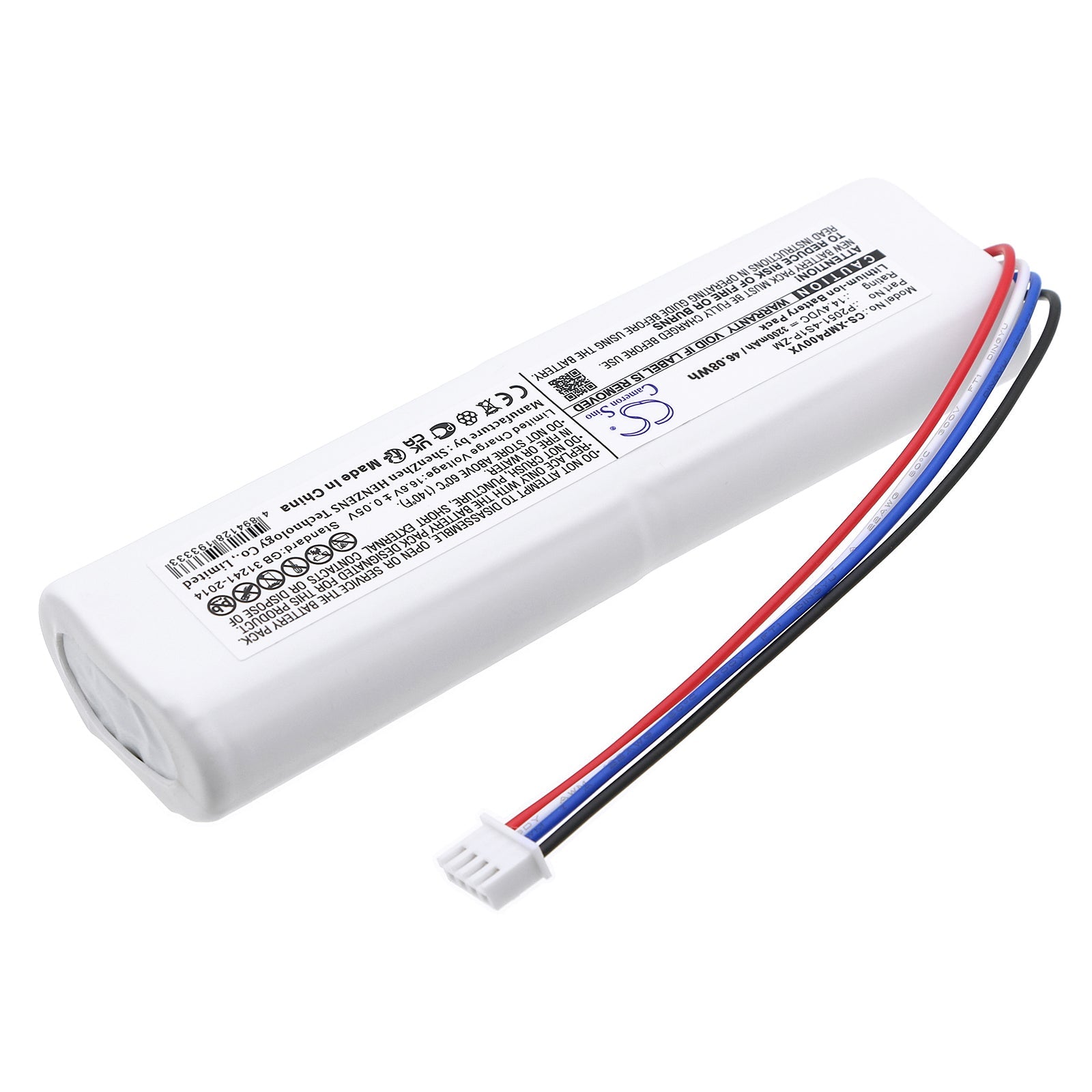 Li-ion, Vacuum Battery fits Xiaomi Bhr5055eu, Mi Robot Vacuum Mop 2, 14.4V, 3200mAh Vacuum Cameron Sino Technology Limited