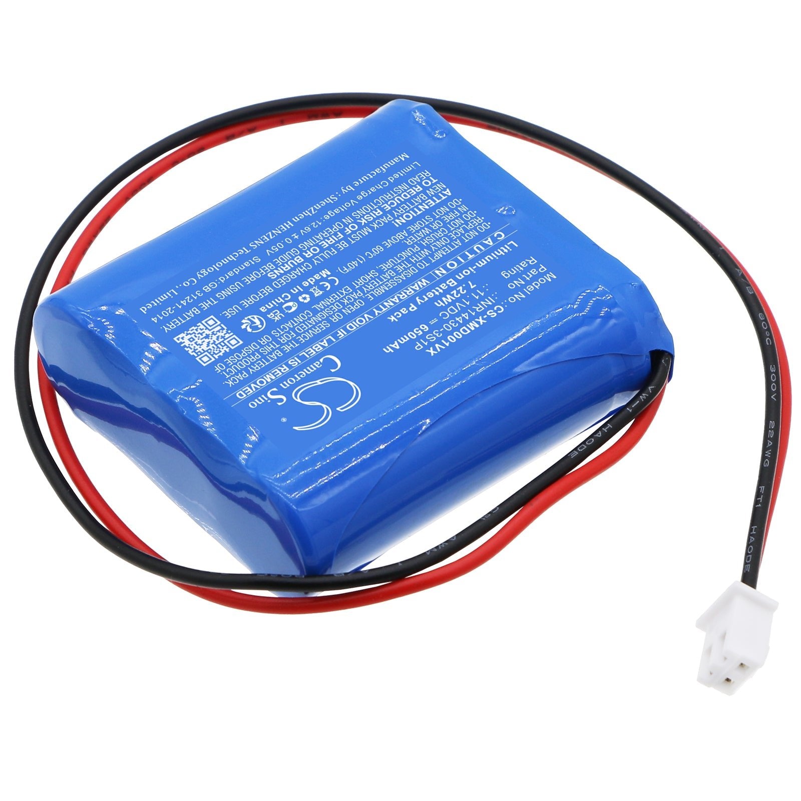 Li-ion, Vacuum Battery fits Xiaomi Mijia Wxcdj01swdk, 11.1V, 650mAh Vacuum Cameron Sino Technology Limited