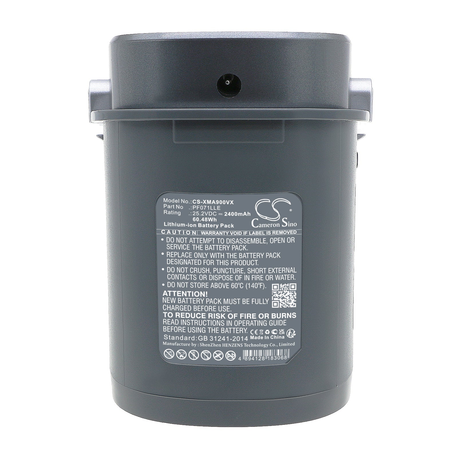 Li-ion, Vacuum Battery fits Xiaomi Viomi A9, Vxxc09, 25.2V, 2400mAh Vacuum Cameron Sino Technology Limited