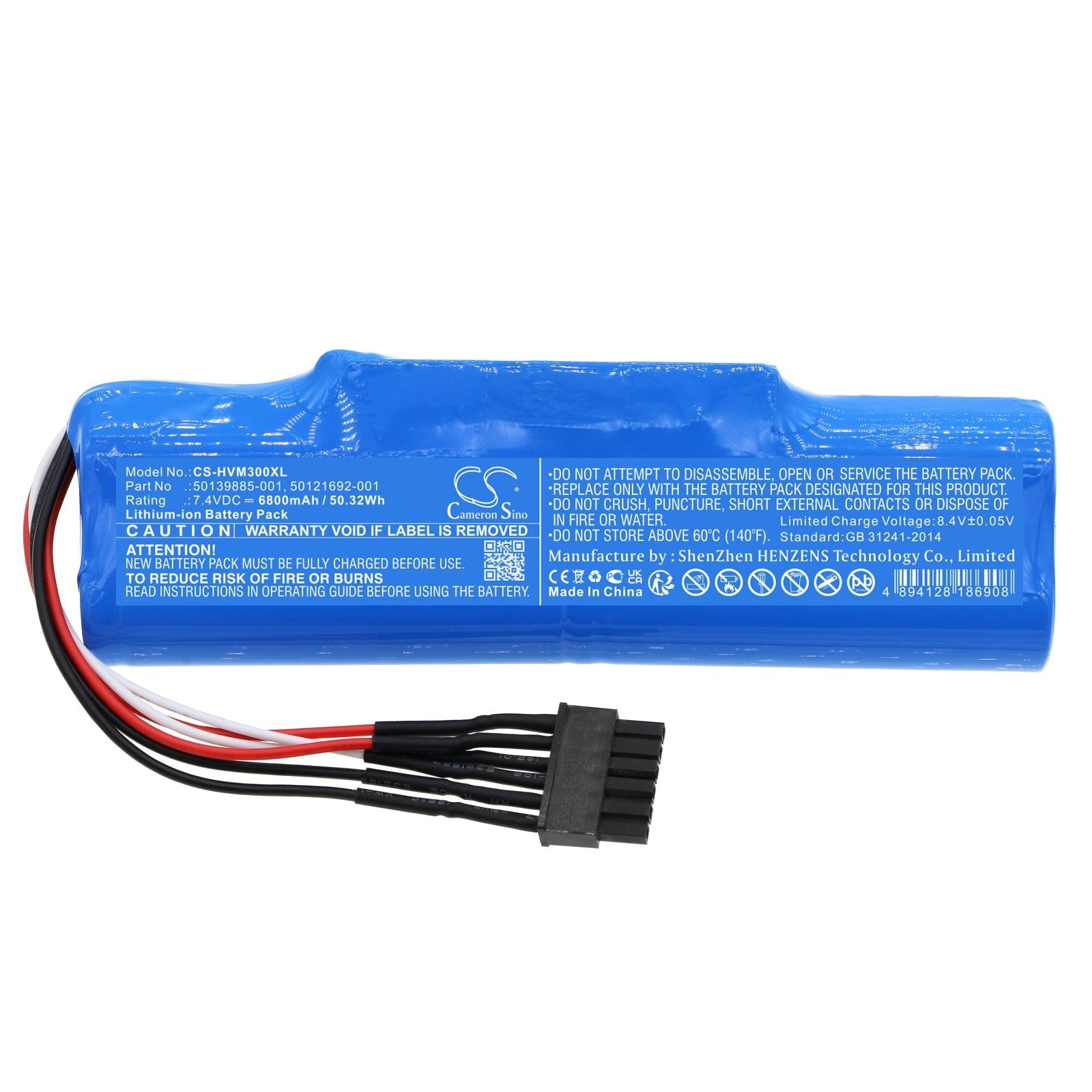 Li-ion, Vehicle Mount Terminal Battery fits Honeywell Thor Vm3, 7.4V, 6800mAh Vehicle Mount Terminal Cameron Sino Technology Limited