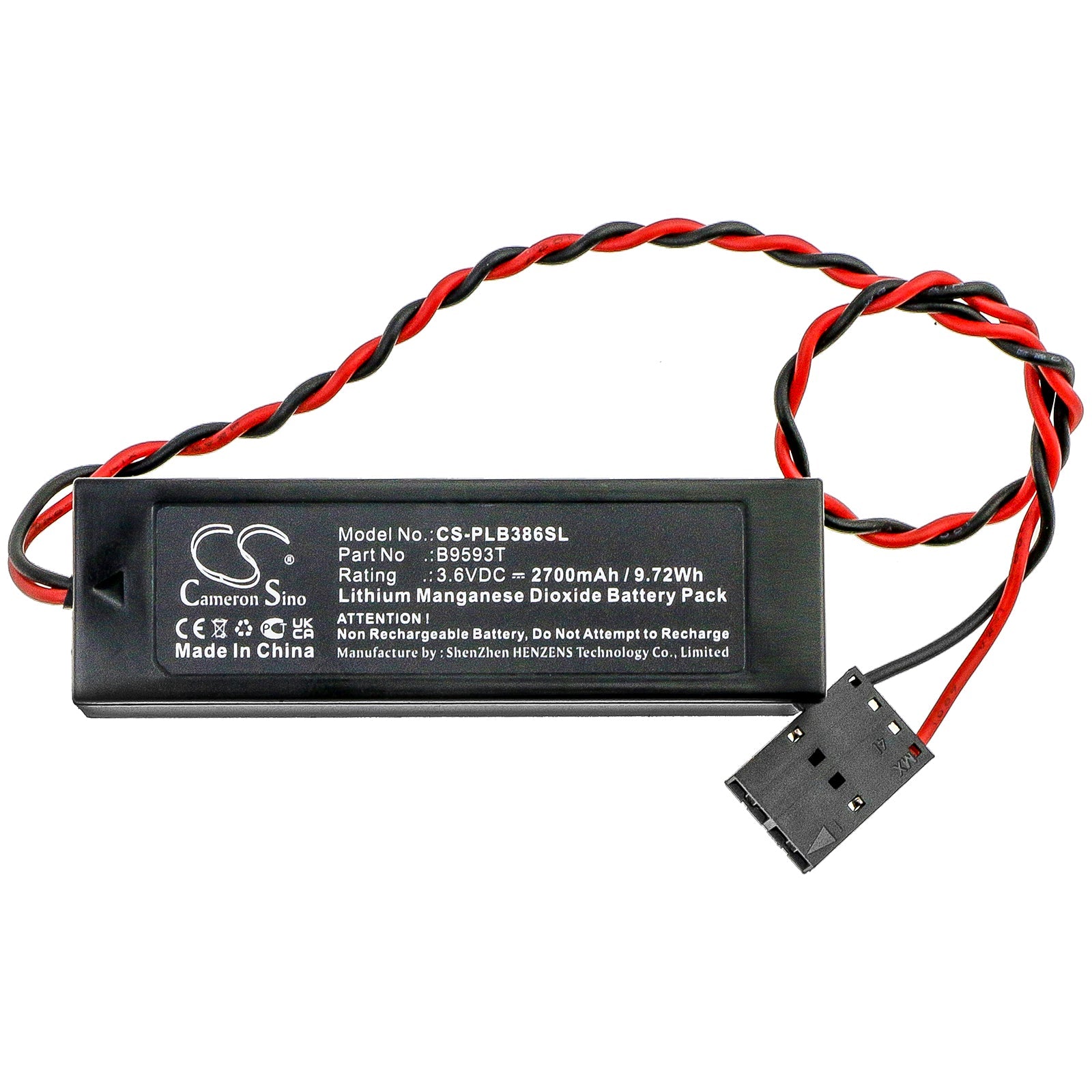 Li-MnO2 Battery fits General Electric, Ge Cd Central Display Board 3.6V, 2700mAh Industrial Cameron Sino Technology Limited