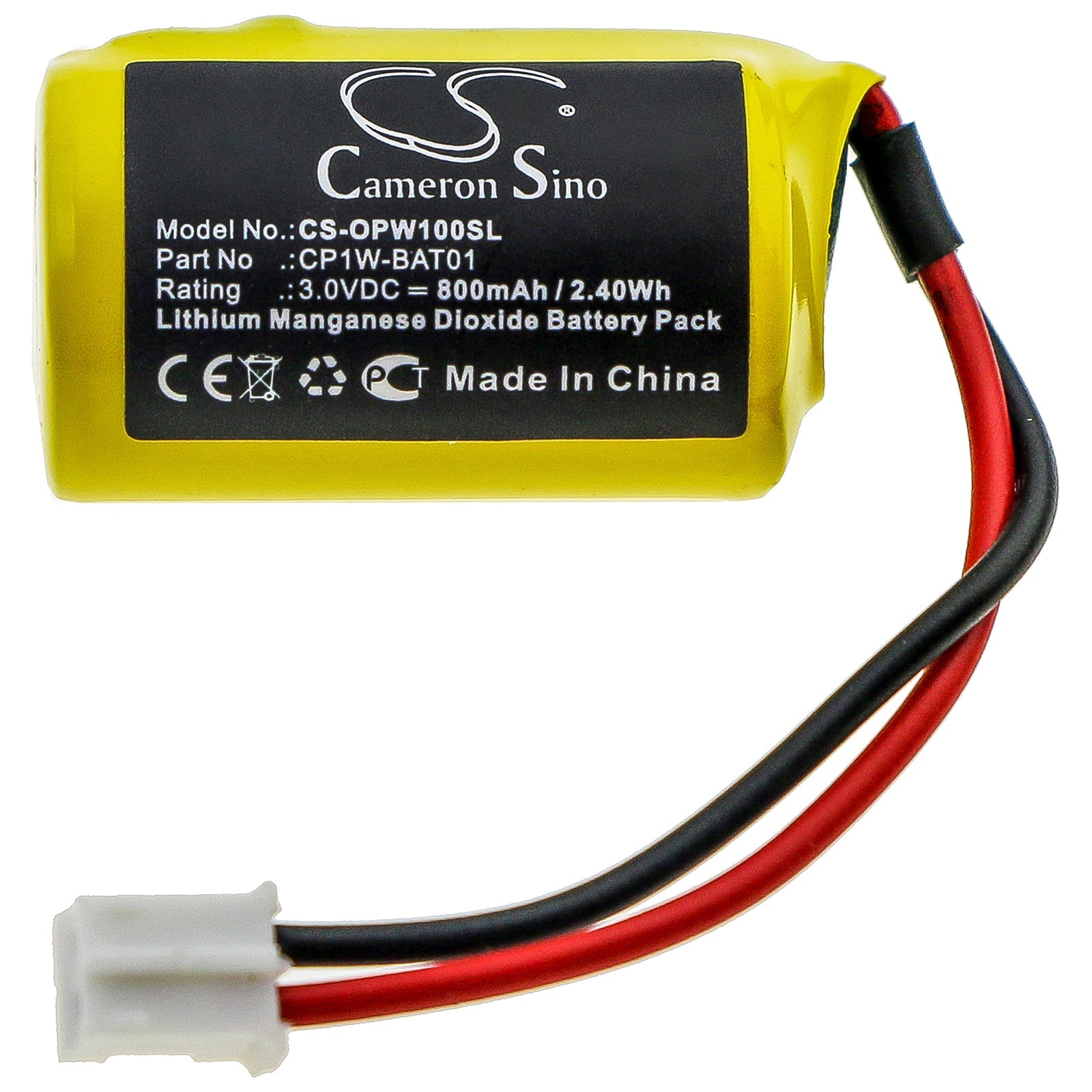 Li-MnO2 Battery fits Omron, Cp1w-bat01 3.0V, 800mAh PLC Cameron Sino Technology Limited