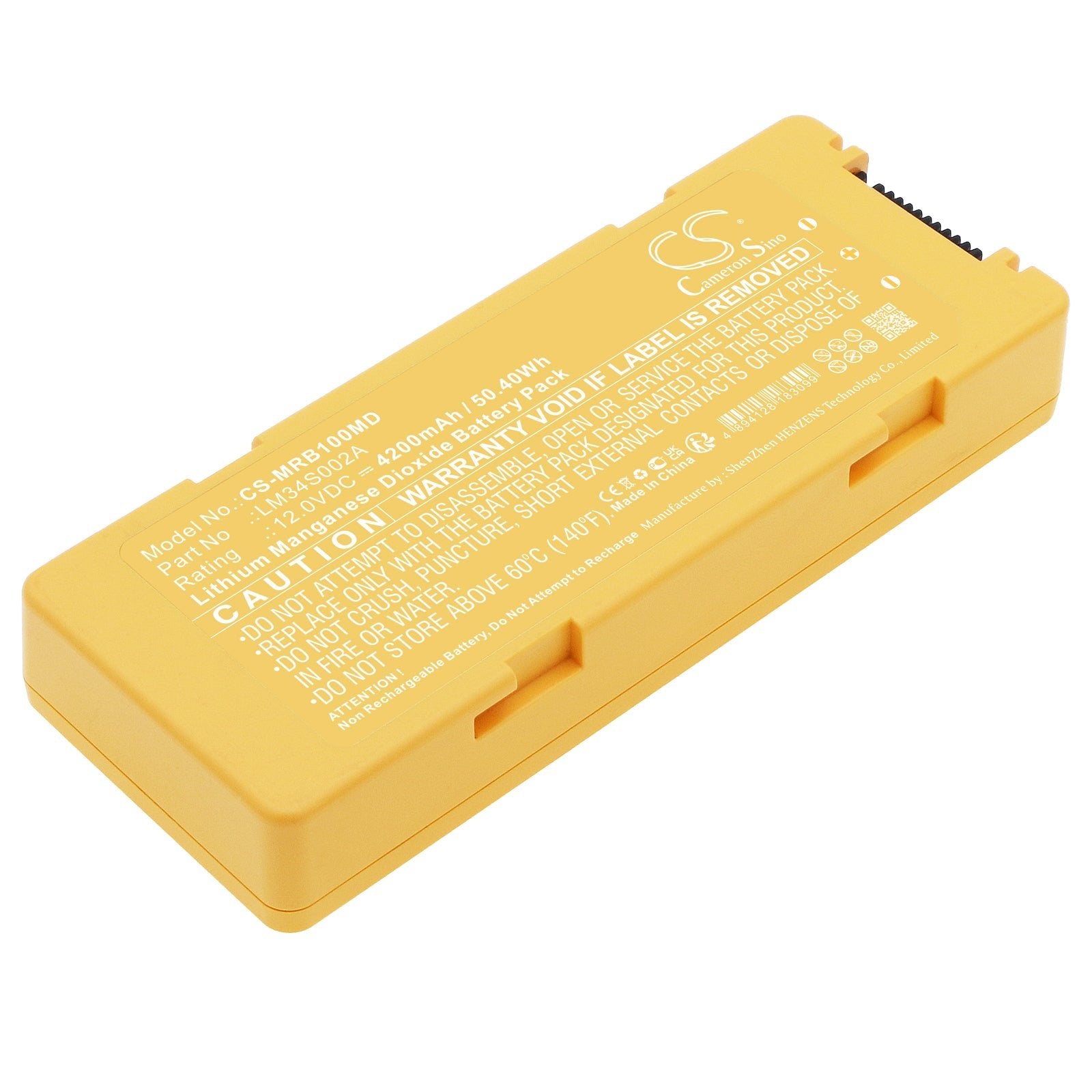 Li-MnO2, Medical Battery fits Mindray Beneheart C, Beneheart C1, 12.0V, 4200mAh Medical Cameron Sino Technology Limited