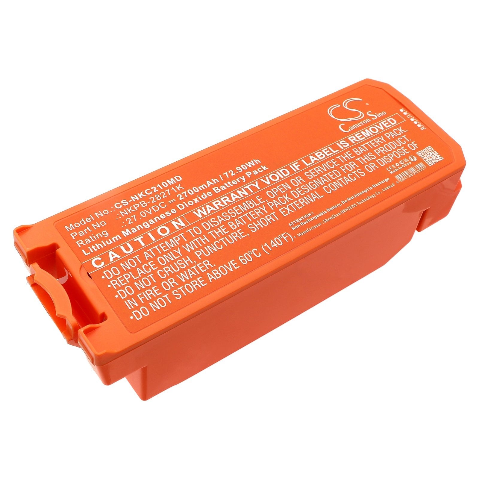 Li-MnO2, Medical Battery fits Nihon Kohden Aed-2100, Aed-2100k, 27.0V, 2700mAh Medical Cameron Sino Technology Limited