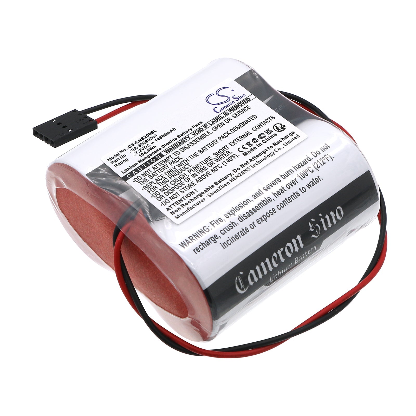 Li-MnO2, PLC Battery fits Cameron Nuflo Scanner 2000 Flow Analyzer, 7.2V, 14500mAh PLC Cameron Sino Technology Limited