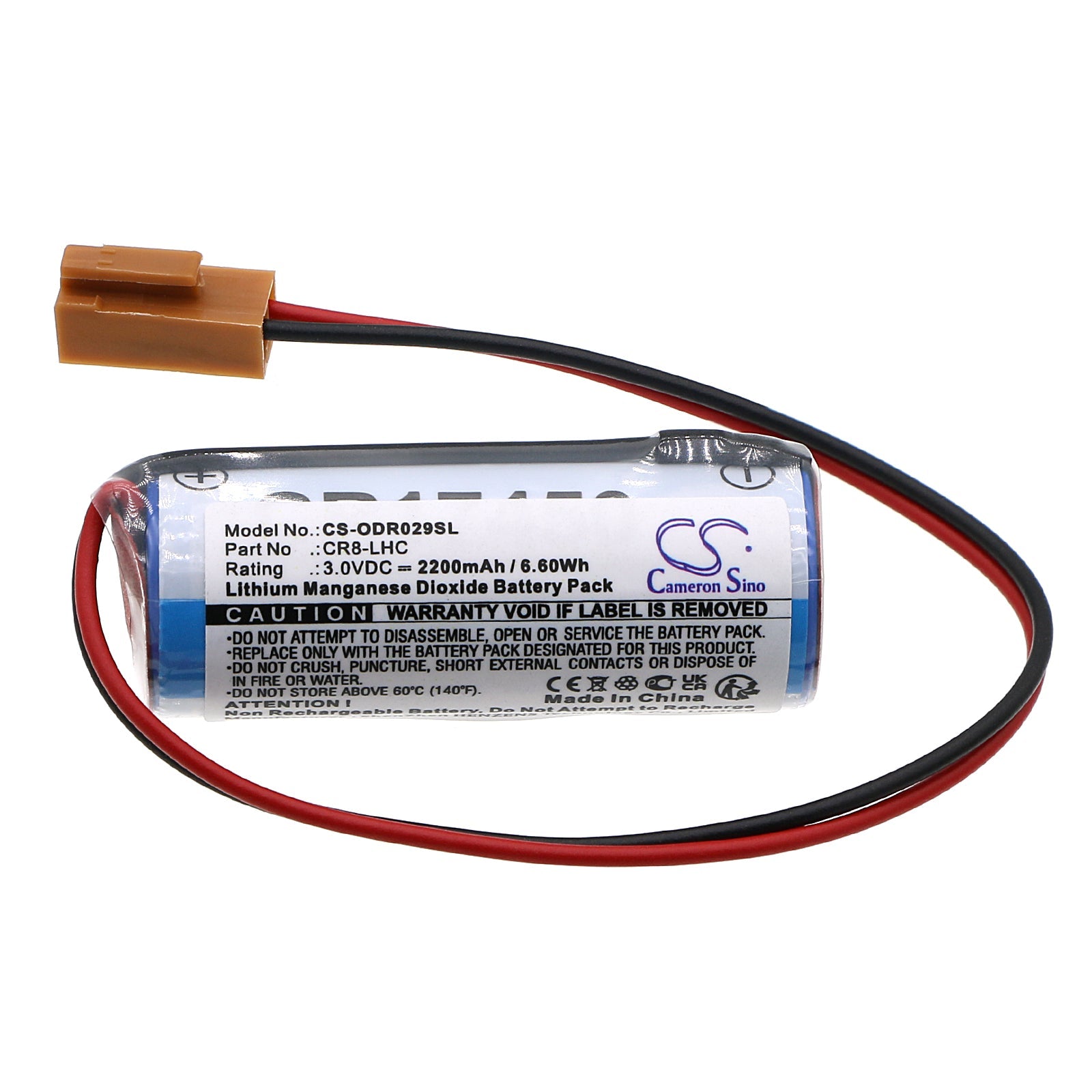 Li-MnO2, PLC Battery fits Fanuc 180is-wb, A04b-0235-c211, 3.0V, 2200mAh PLC Cameron Sino Technology Limited