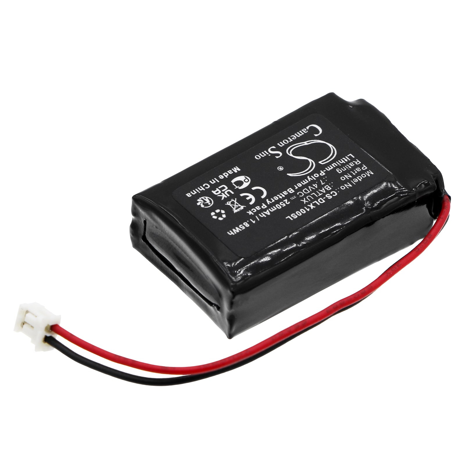 Li-Polymer, Airsoft Guns Battery fits Dlx Luxe Ice 1.0, 7.4V, 250mAh Airsoft Guns Cameron Sino Technology Limited