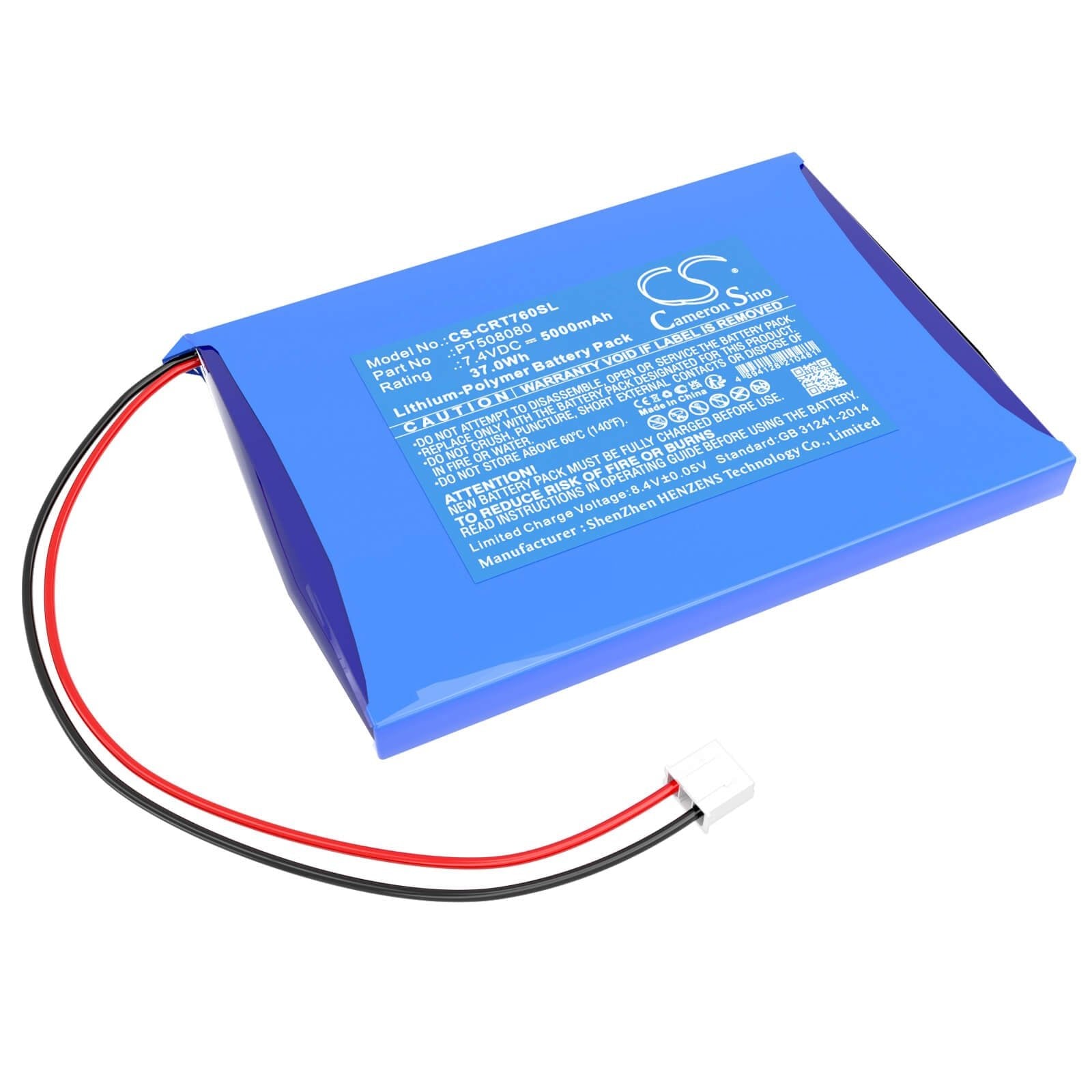 Li-Polymer, Alarm System Battery fits Creator St-7600, St-7600c Wireless Touch Screen, 7.4V, 5000mAh Alarm System Cameron Sino Technology Limited