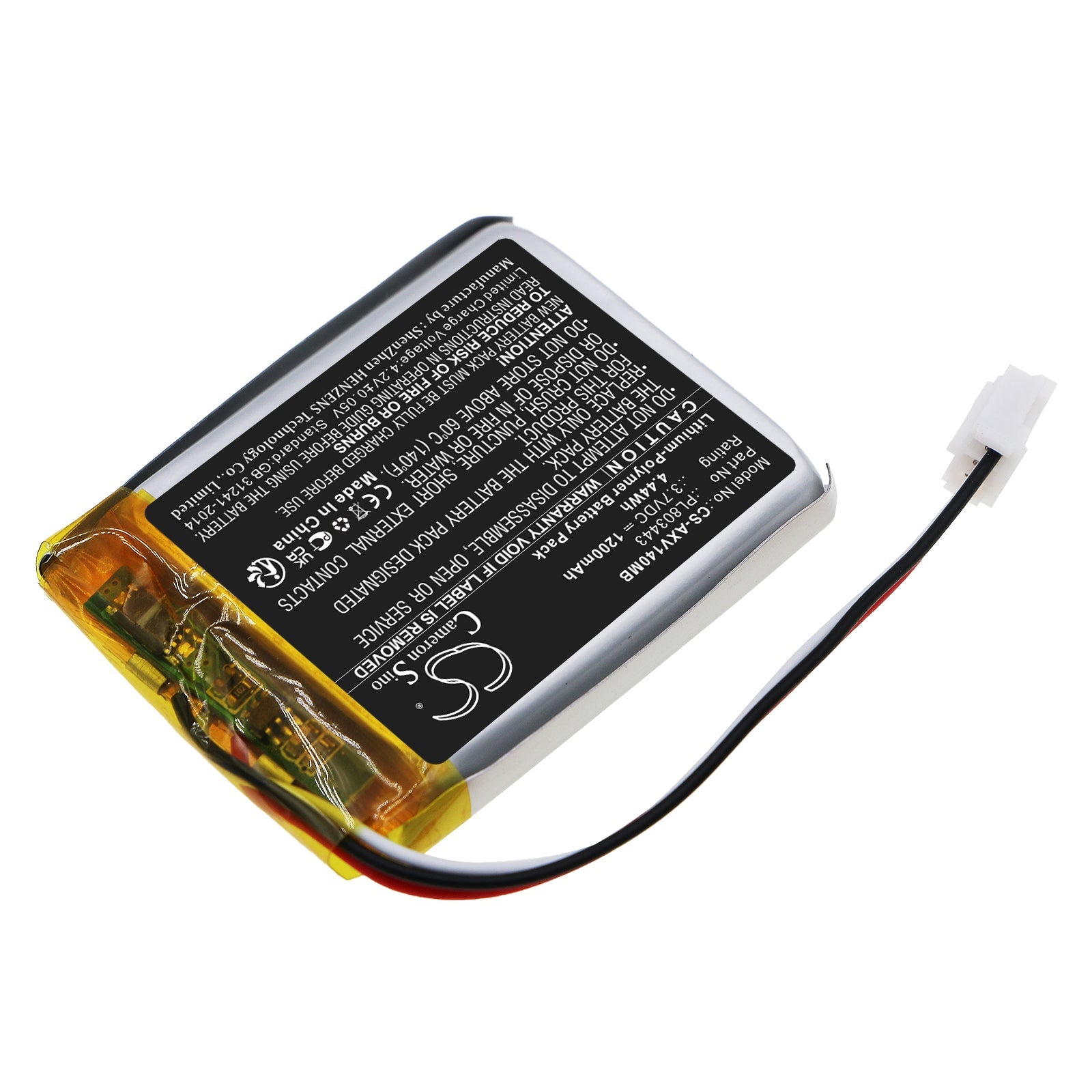 Li-Polymer, BabyPhone Battery fits Axvue Video Monitor 140, 3.7V, 1200mAh BabyPhone Cameron Sino Technology Limited